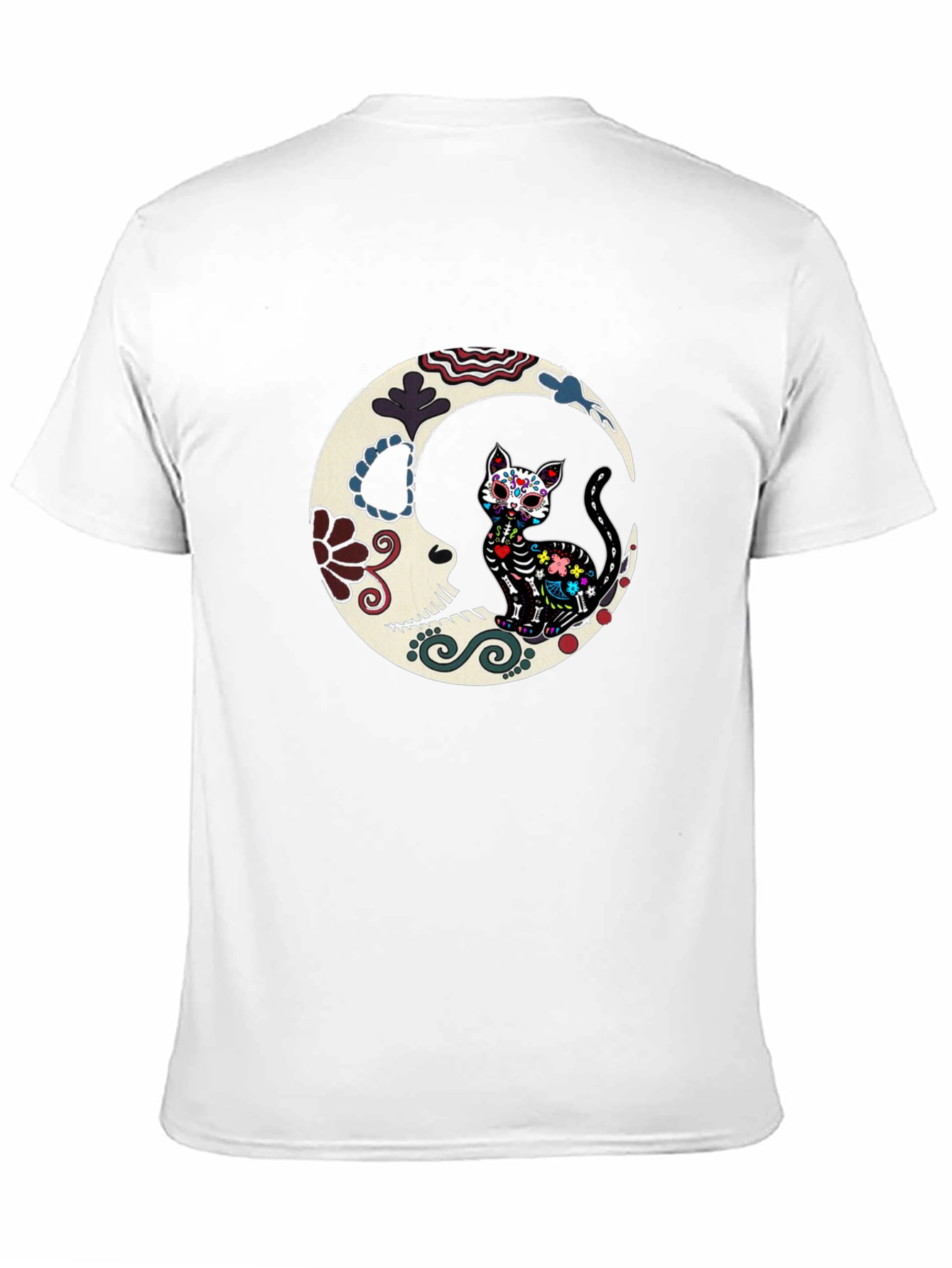 Sugar Skull Cat Moon Graphic Tee