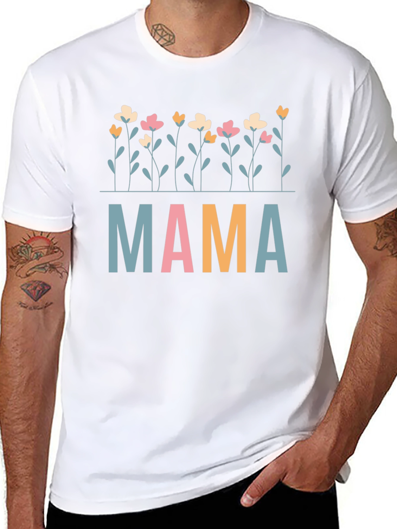 Mama Floral Graphic Tee - Cute Mom Shirt