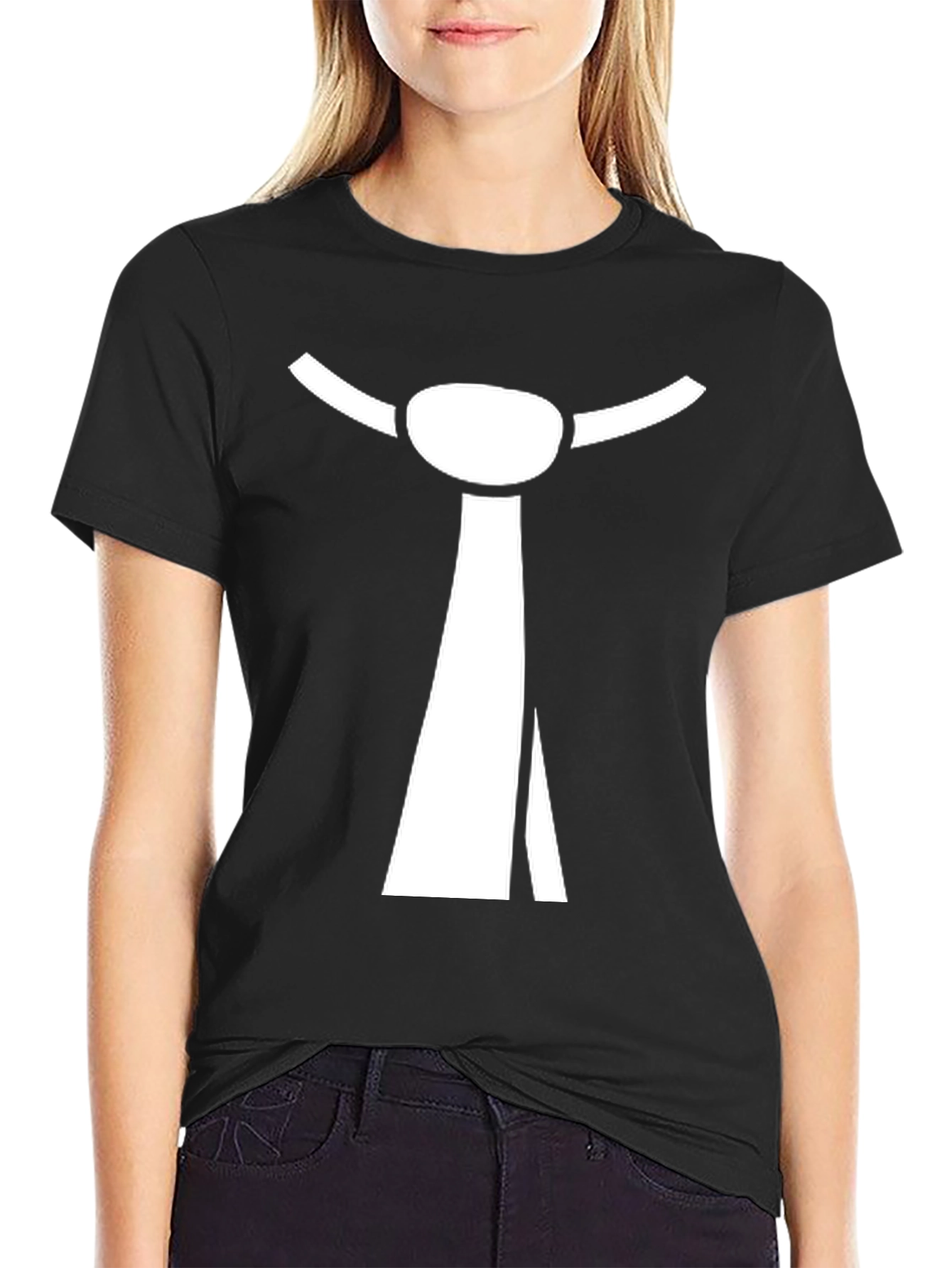 Funny Tie T-Shirt - Black Tee