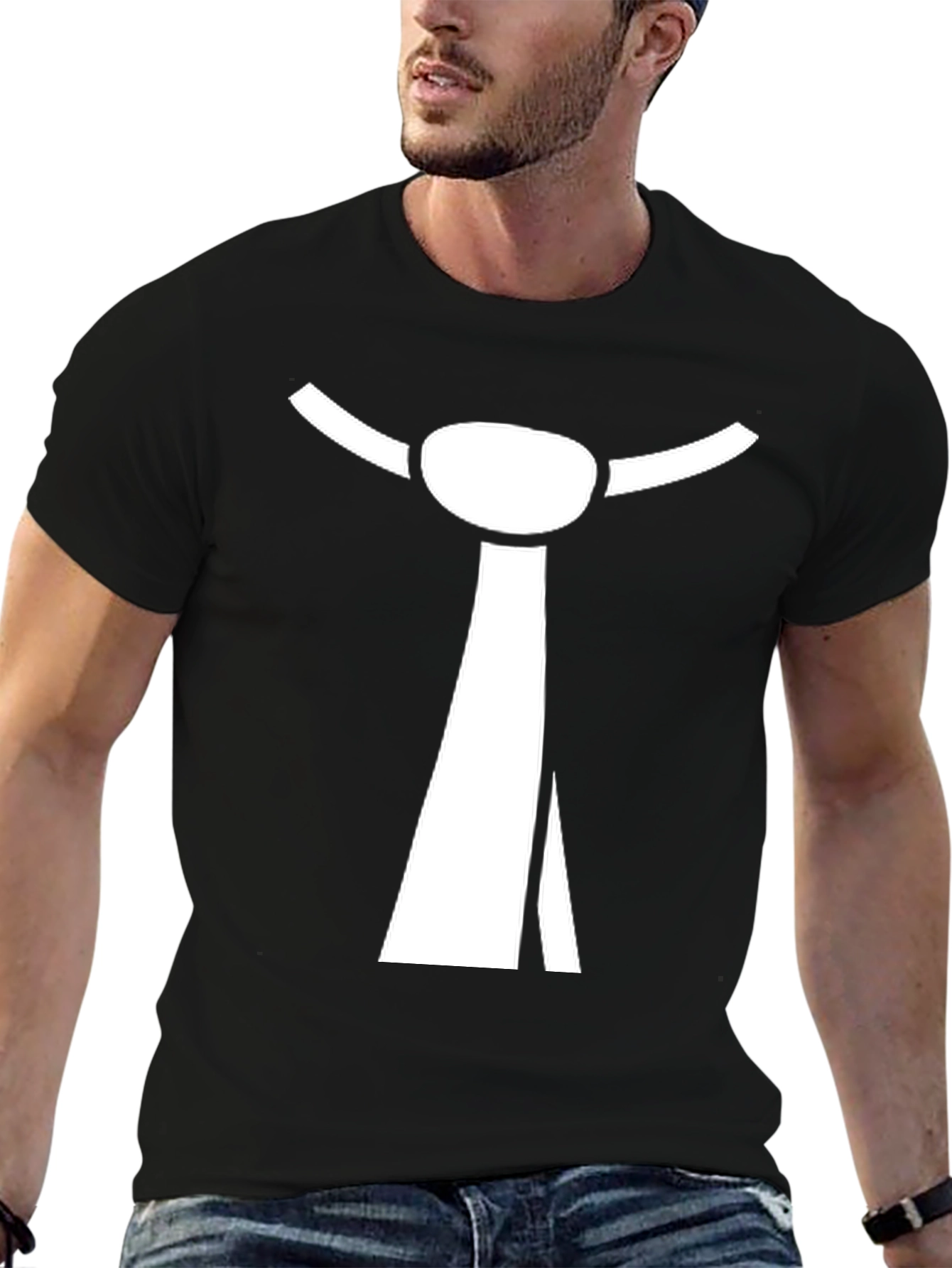 Funny Tie T-Shirt - Black Tee