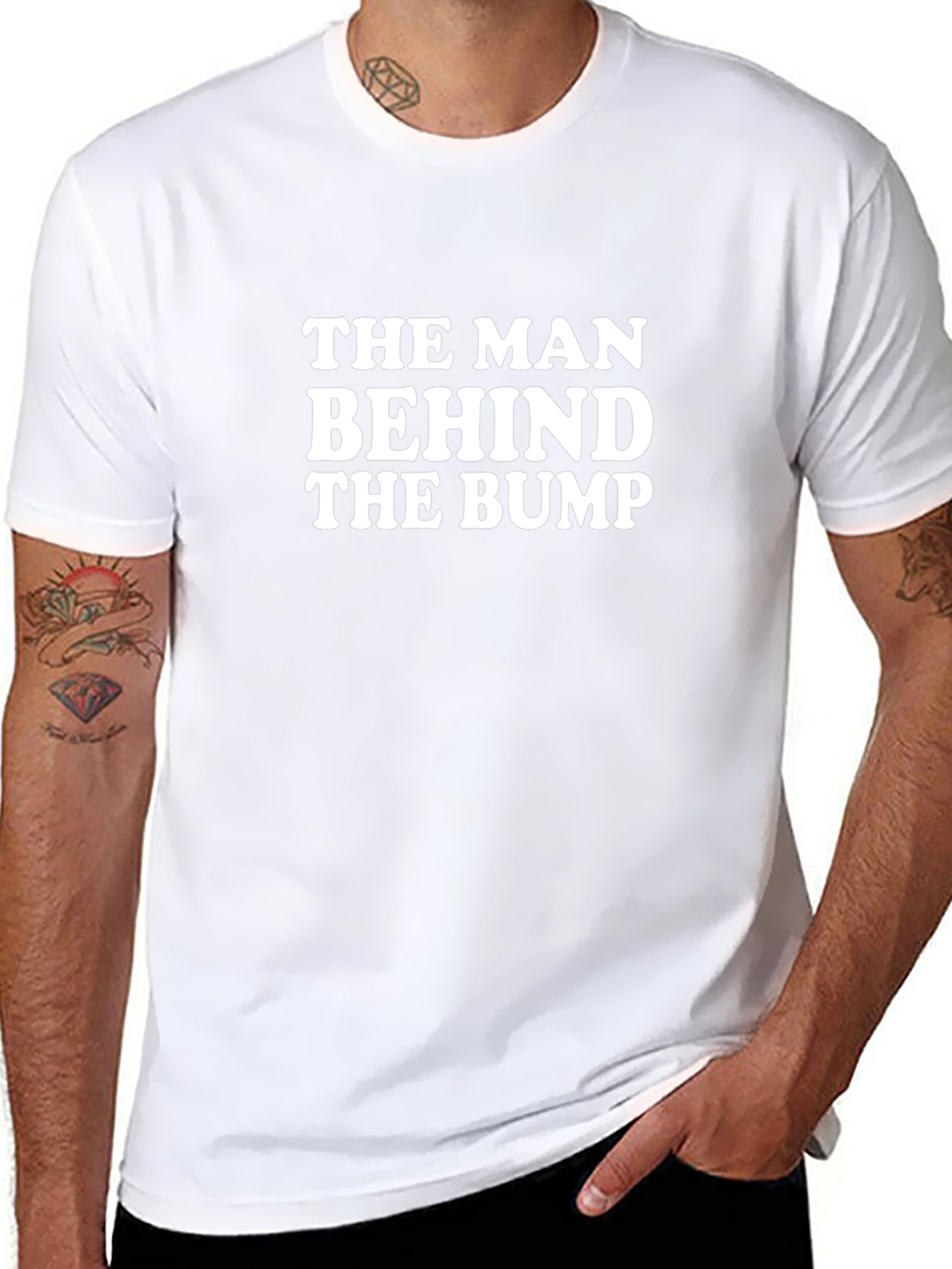 The Man Behind the Bump Funny T-Shirt