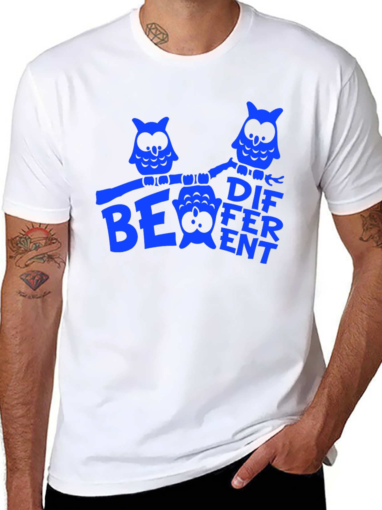 Be Different Owl T-Shirt - Black