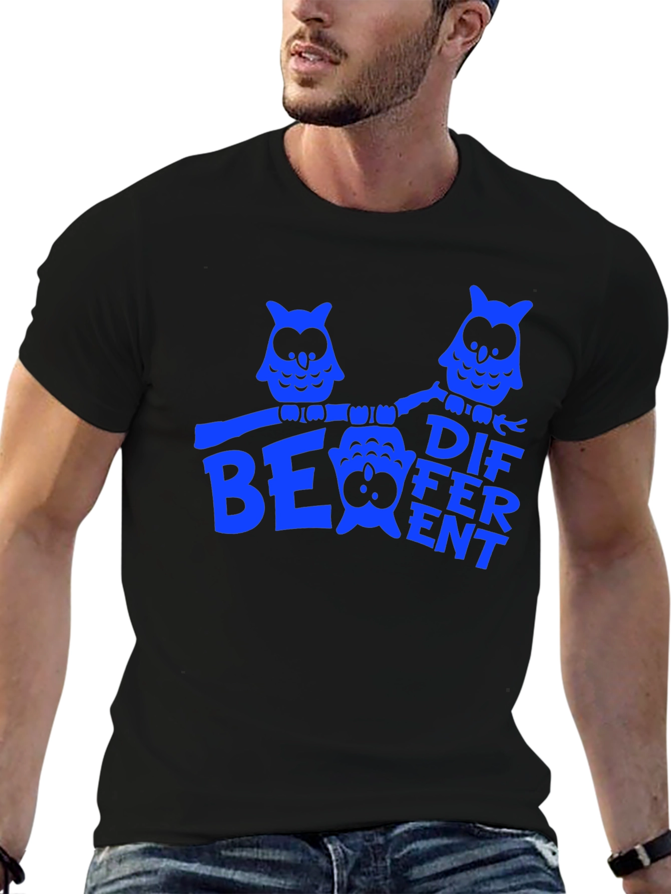 Be Different Owl T-Shirt - Black