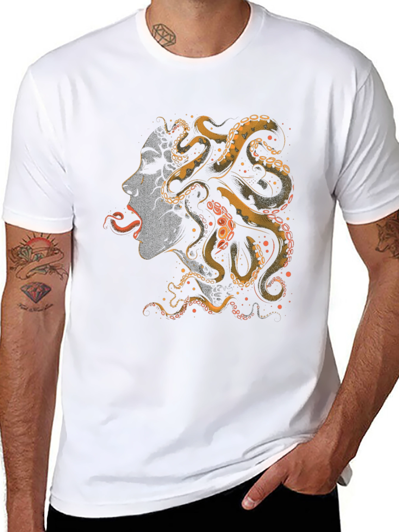 Octopus Haired Woman Graphic Tee
