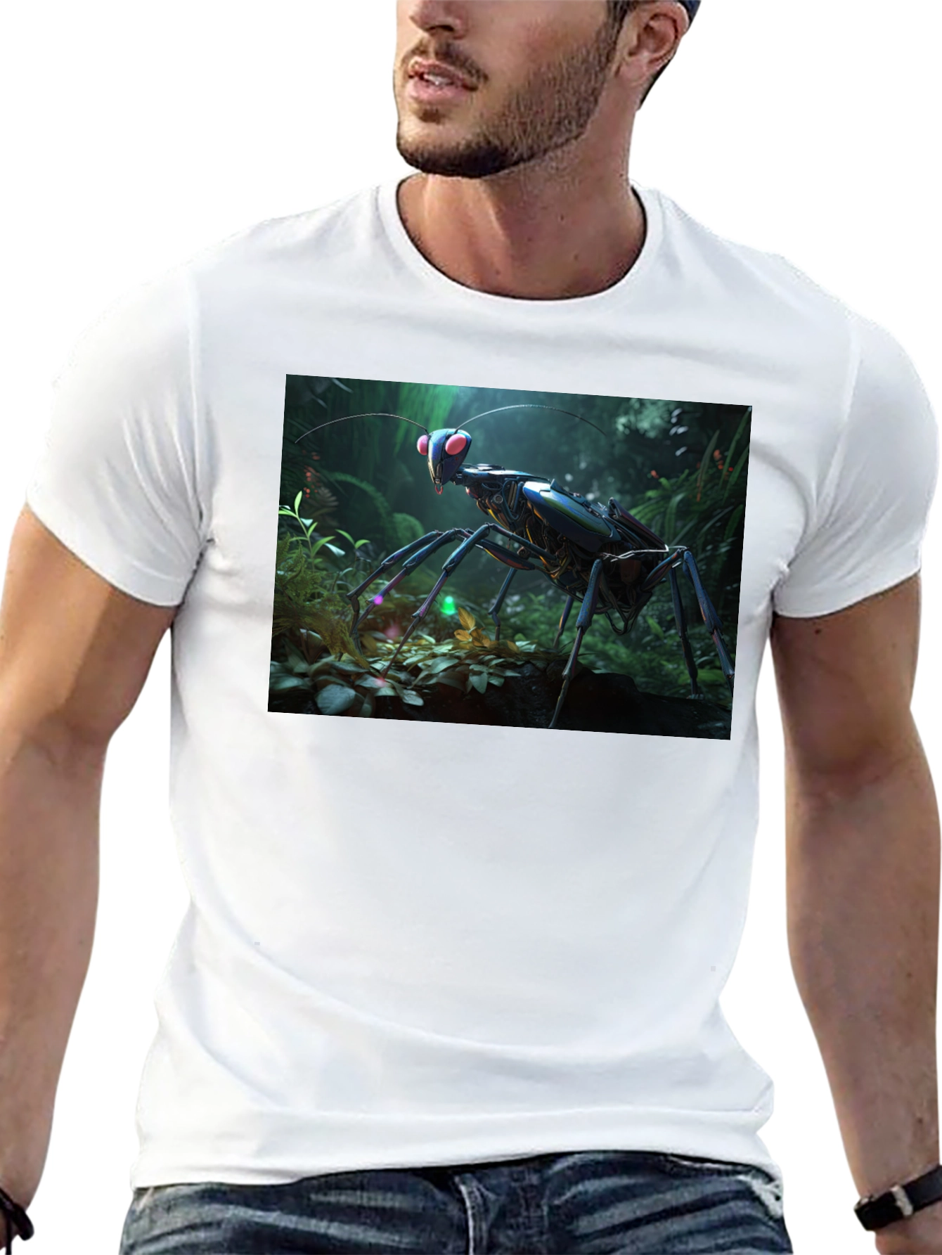 Mantis Graphic T-Shirt - Unique Insect Design
