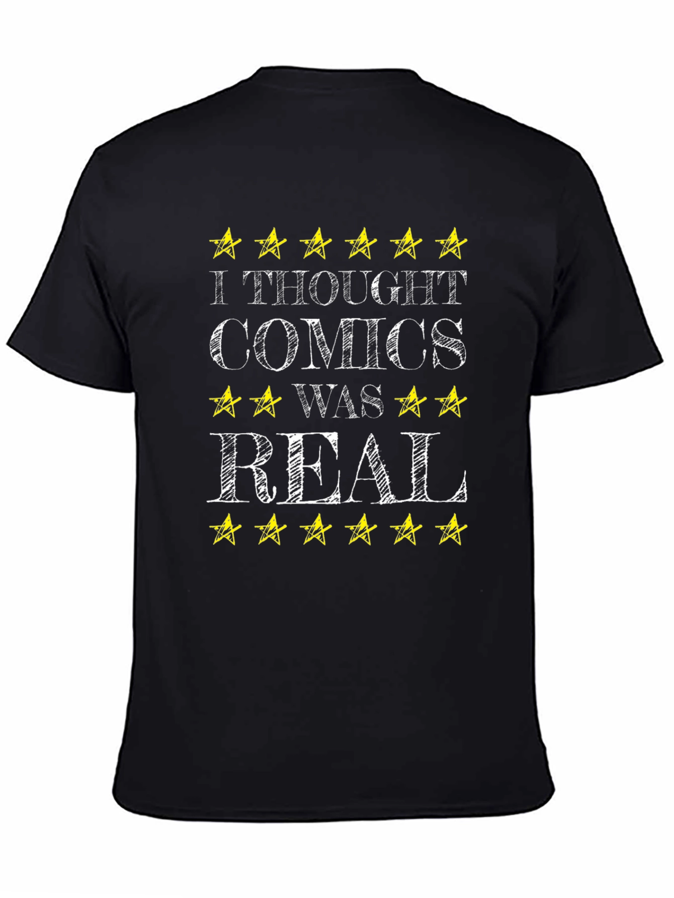 Comics Was Real Black T-Shirt