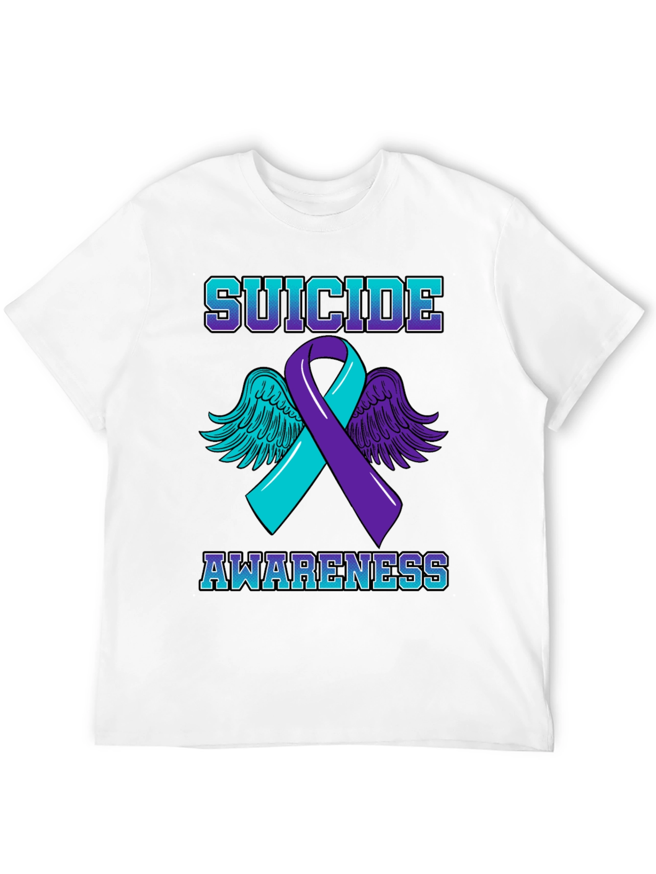 Suicide Awareness Ribbon Graphic T-Shirt