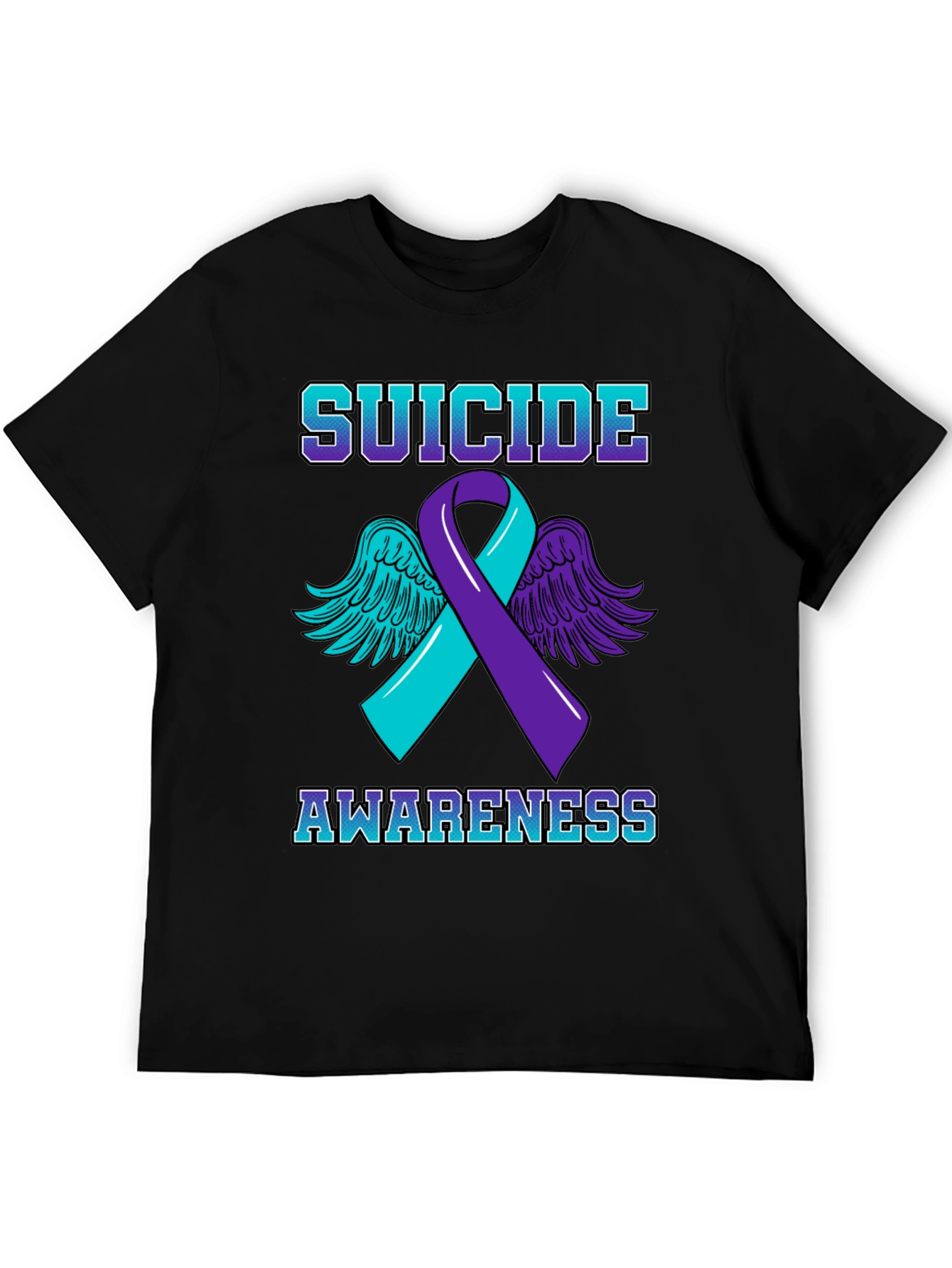 Suicide Awareness Ribbon Graphic T-Shirt