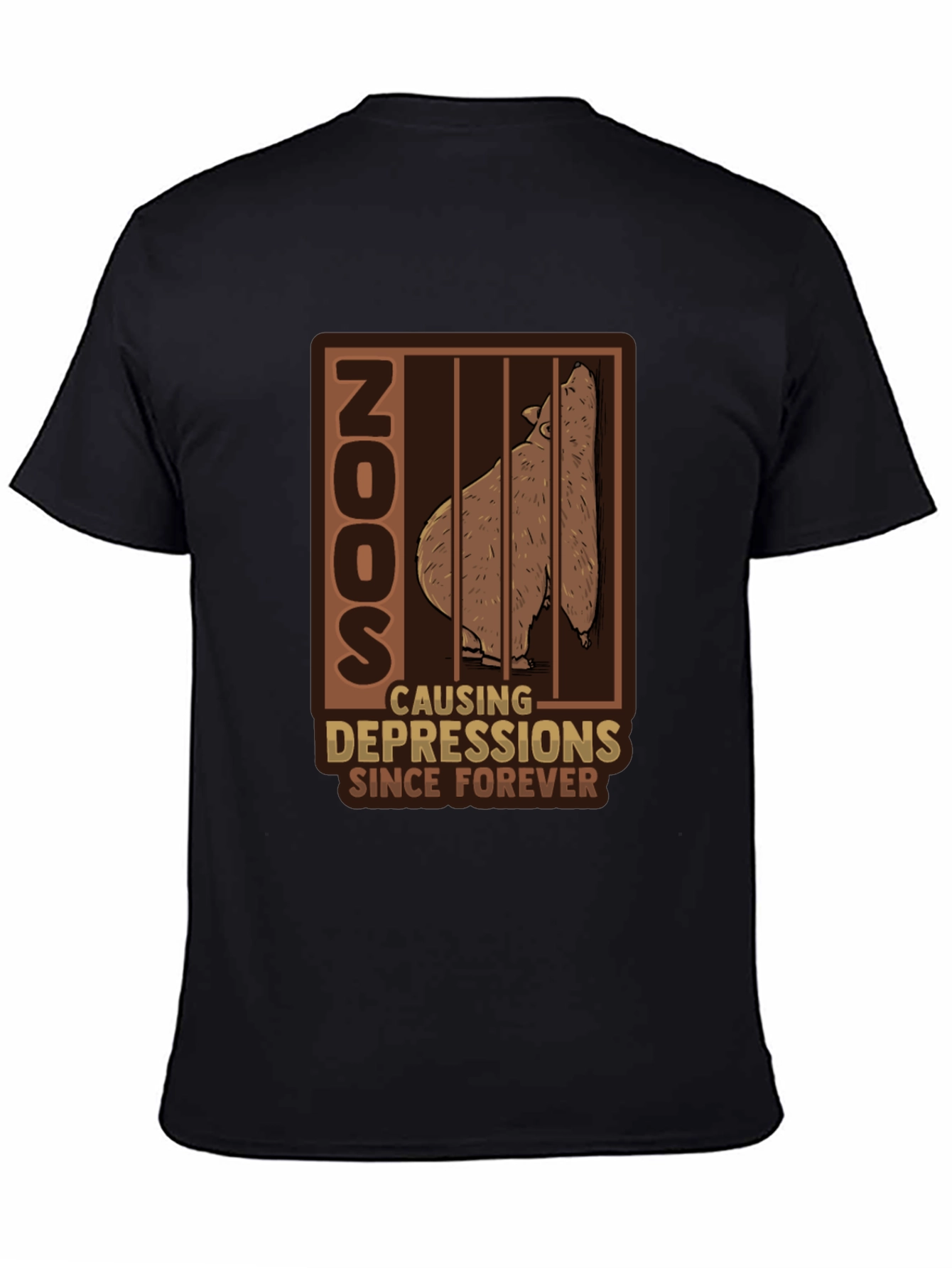 Zoo Depression T-Shirt - Bear Cage Design
