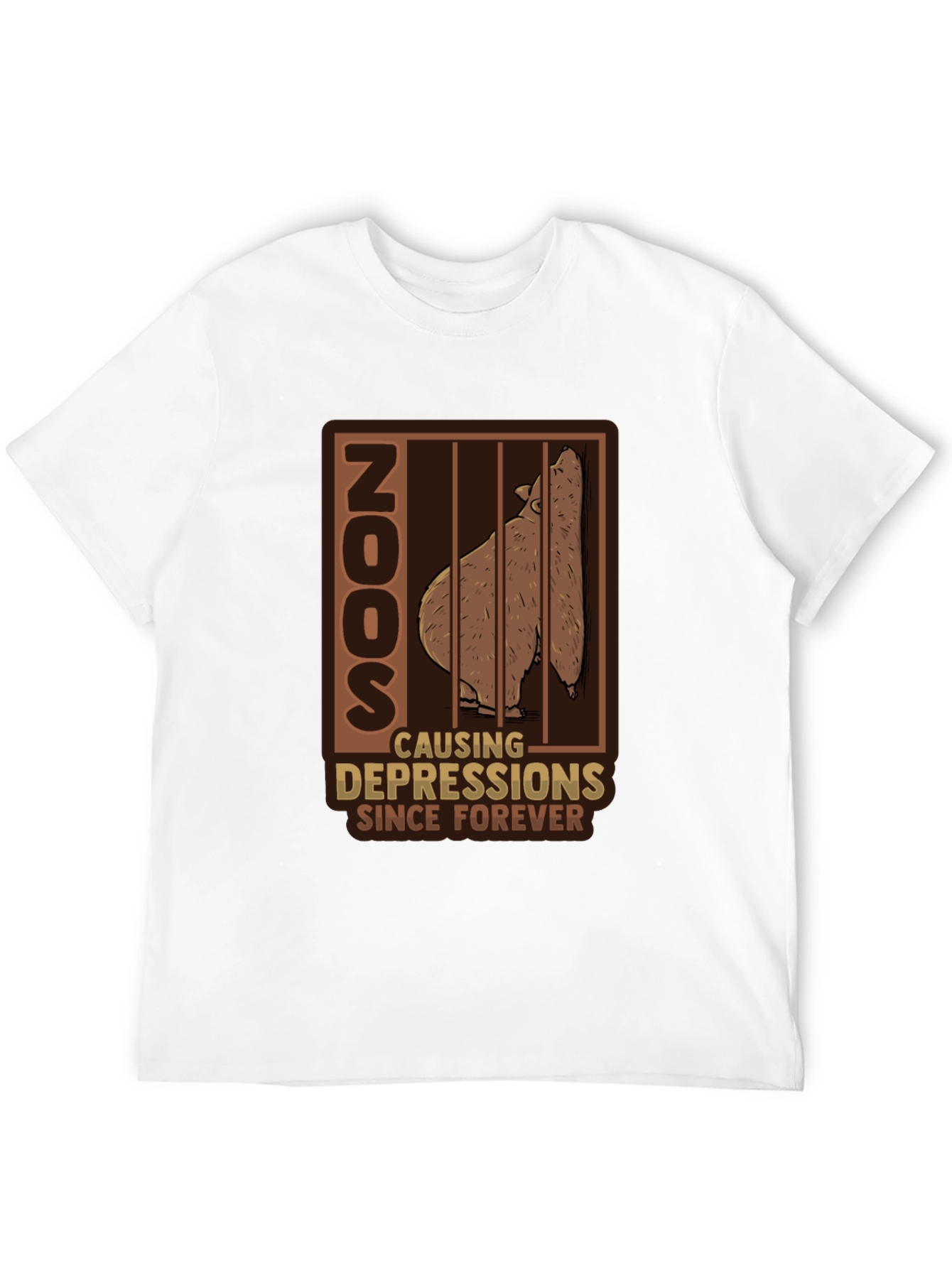 Zoo Depression T-Shirt - Bear Cage Design
