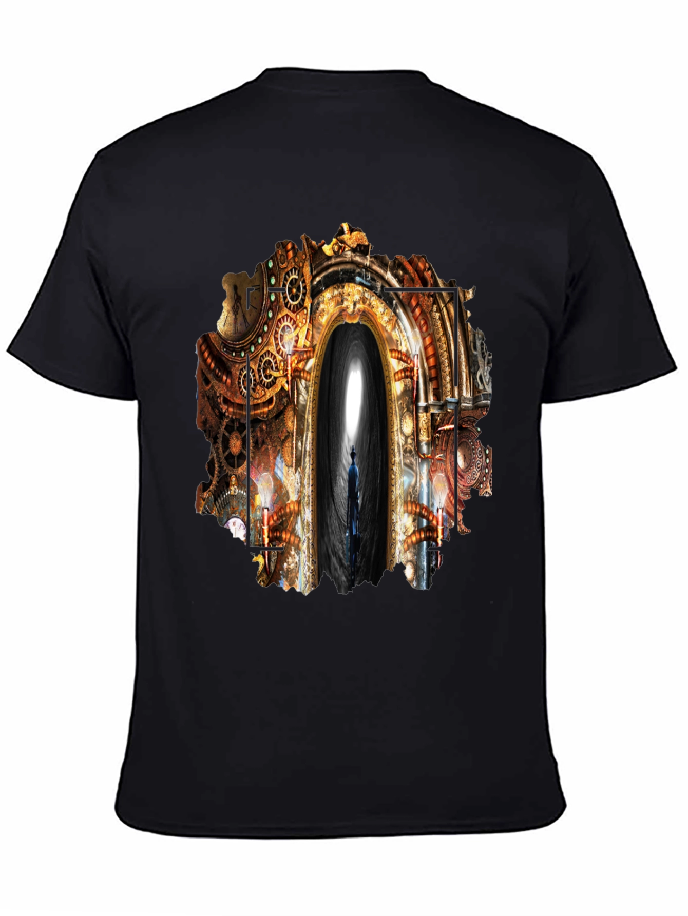 Steampunk Portal Graphic Tee - Unique Design