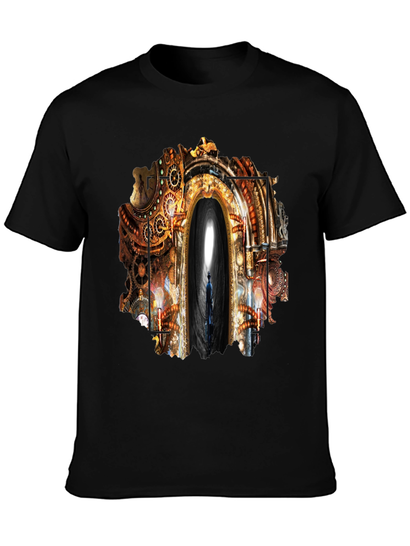 Steampunk Portal Graphic Tee - Unique Design