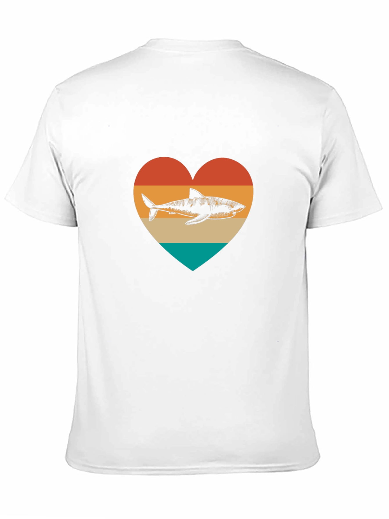 Shark Heart Graphic Tee - Black Cotton Blend