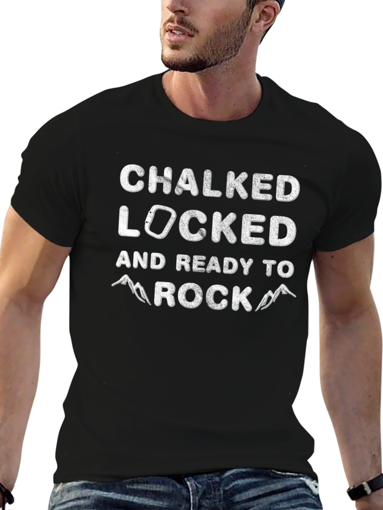Chalked Locked Ready To Rock Black T-Shirt
