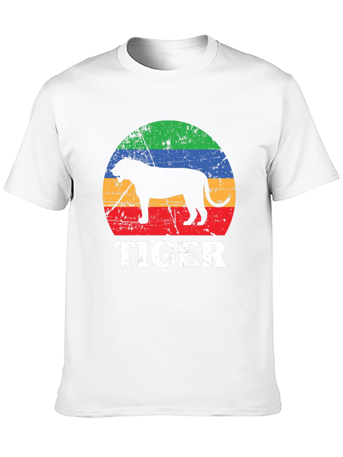 Retro Tiger Graphic Tee - Unisex Black T-Shirt