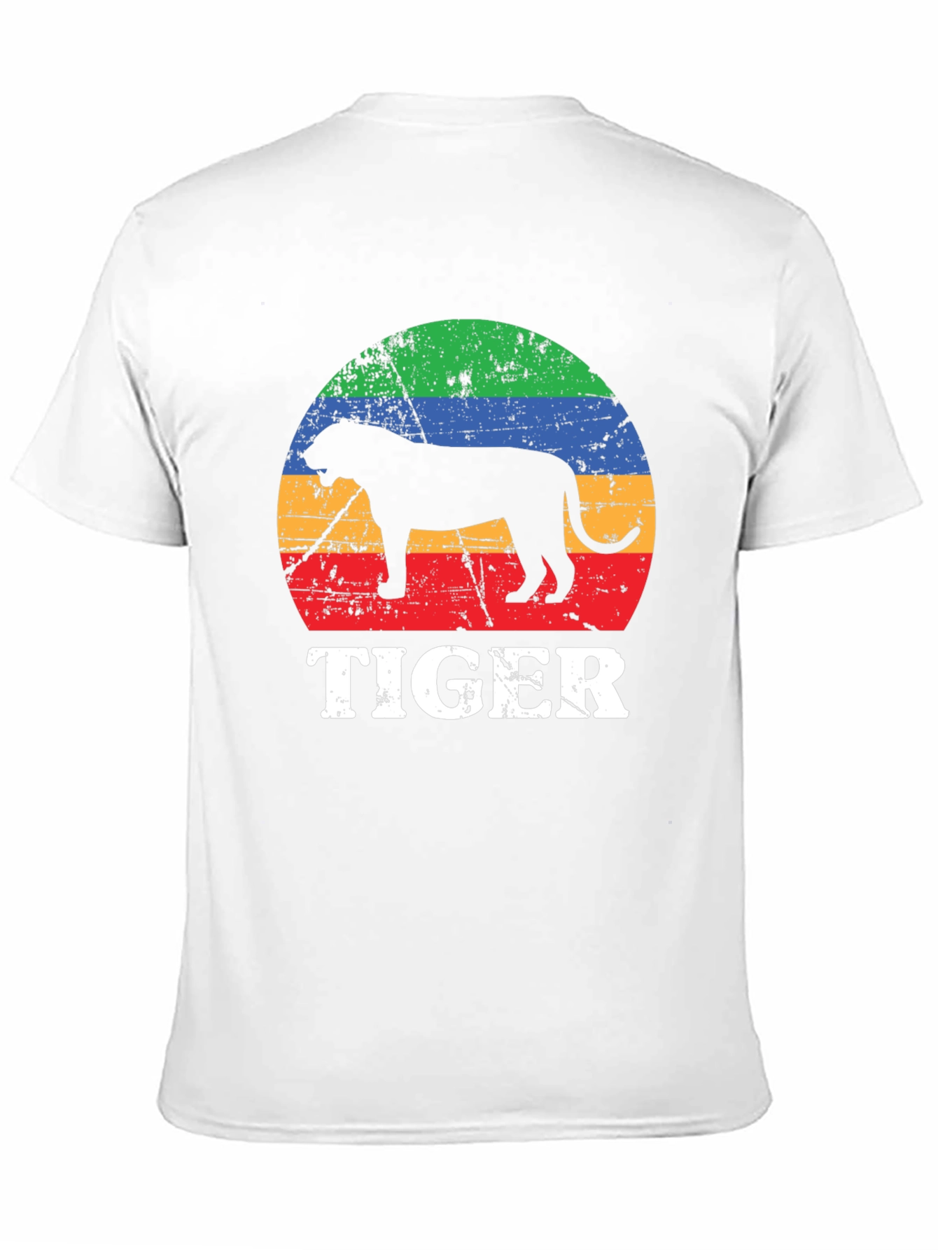 Retro Tiger Graphic Tee - Unisex Black T-Shirt