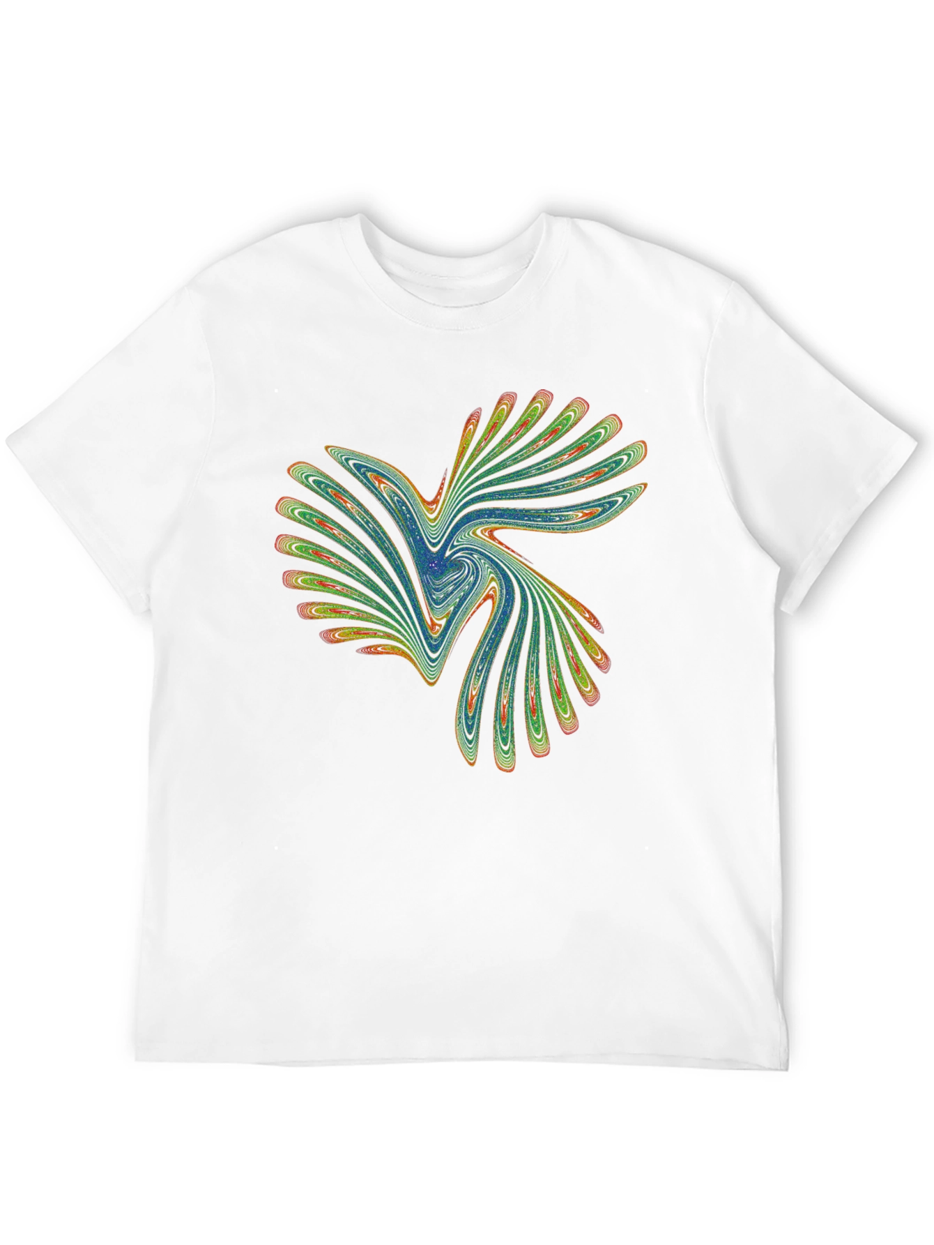 Abstract Swirl Graphic Black T-Shirt