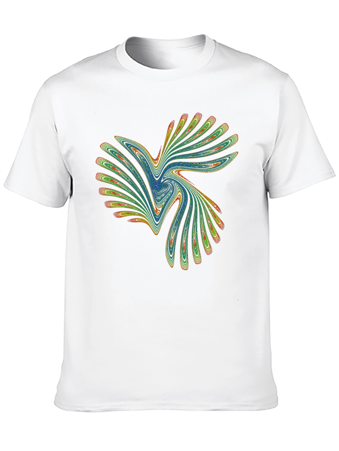 Abstract Swirl Graphic Black T-Shirt