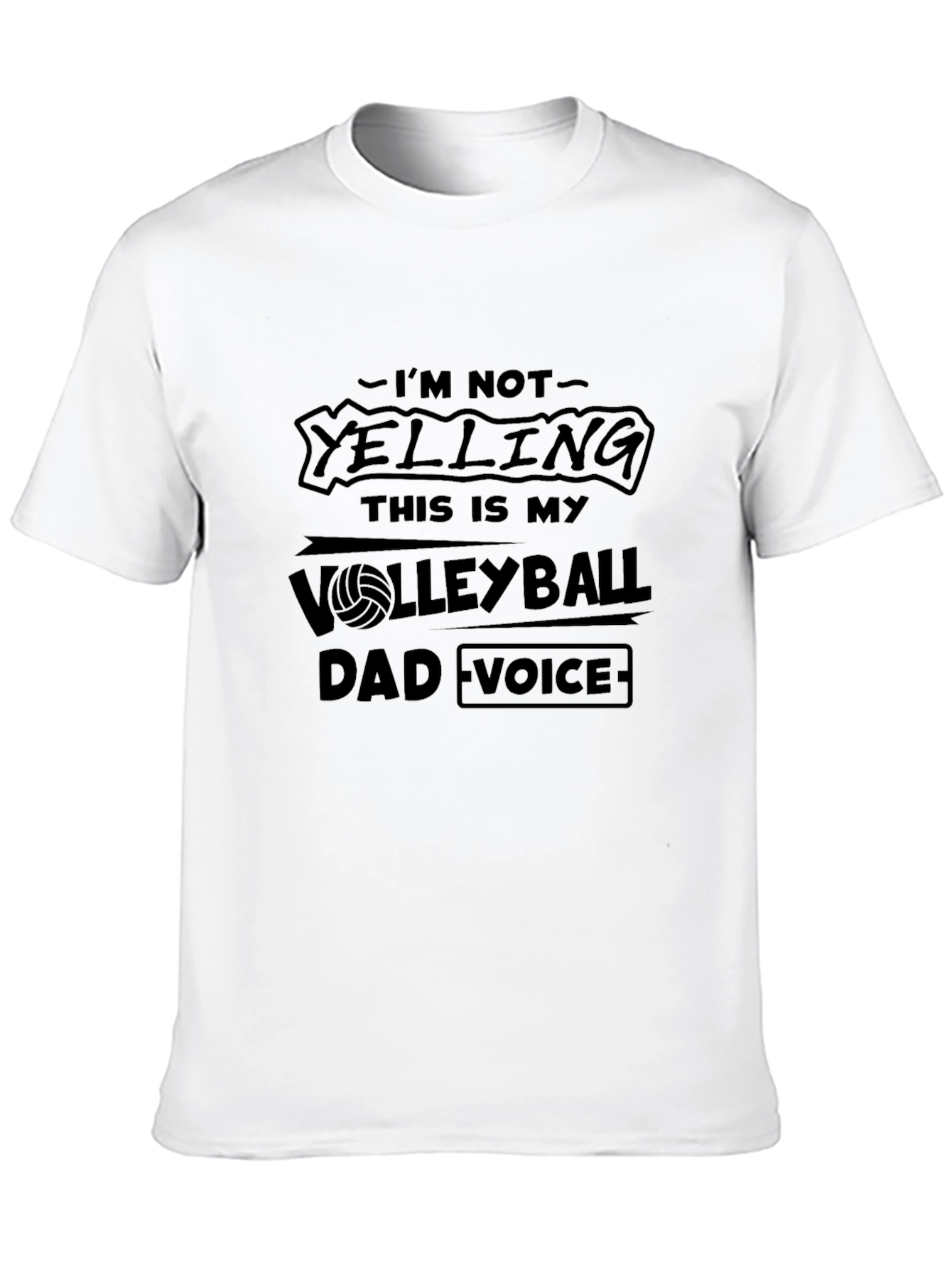 Volleyball Dad Voice Black T-Shirt