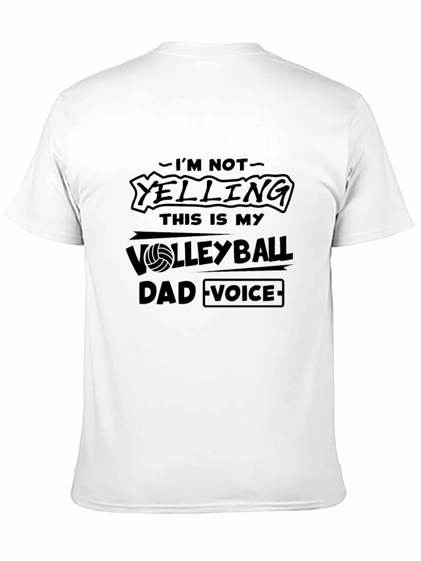Volleyball Dad Voice Black T-Shirt