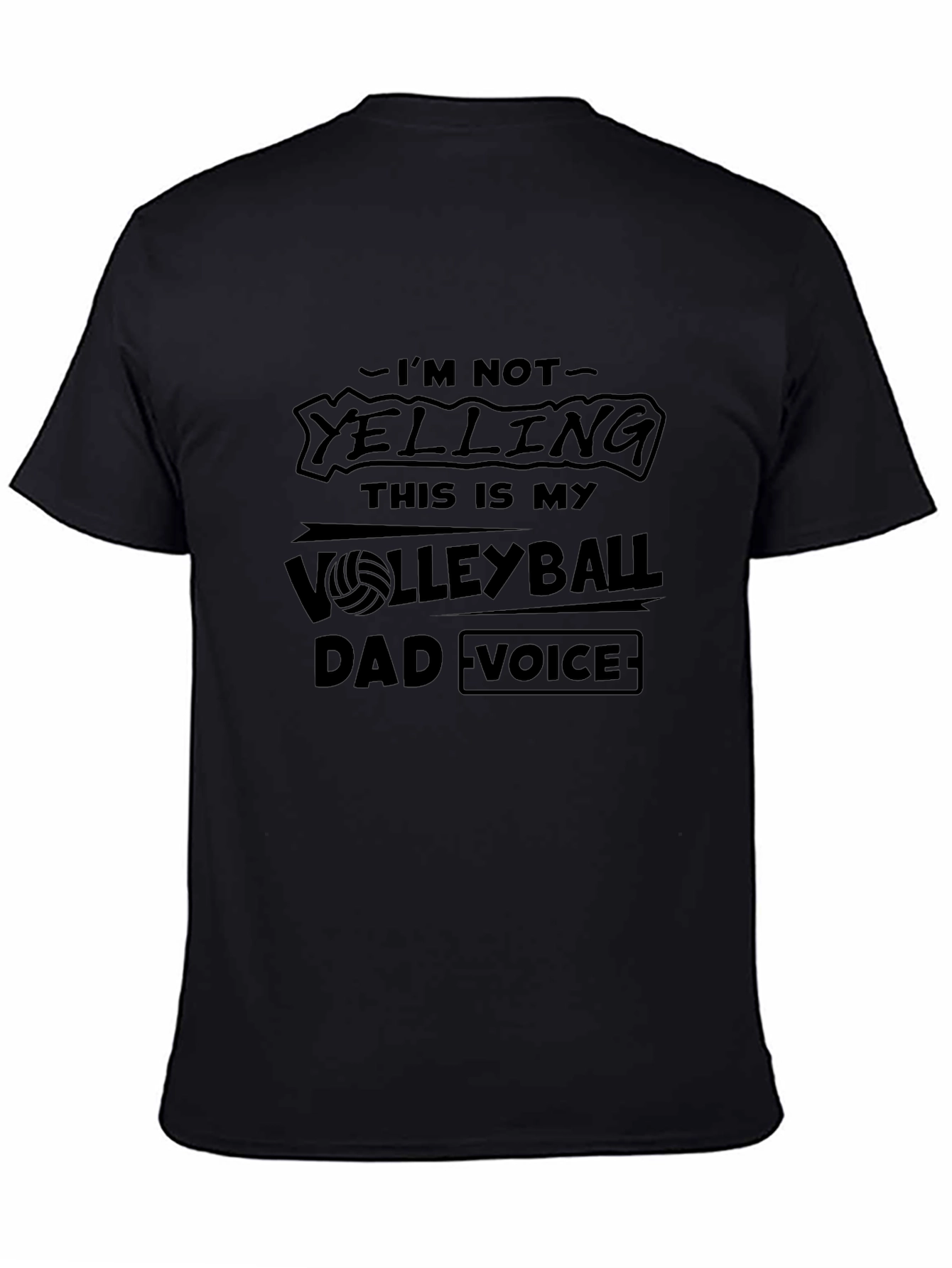 Volleyball Dad Voice Black T-Shirt
