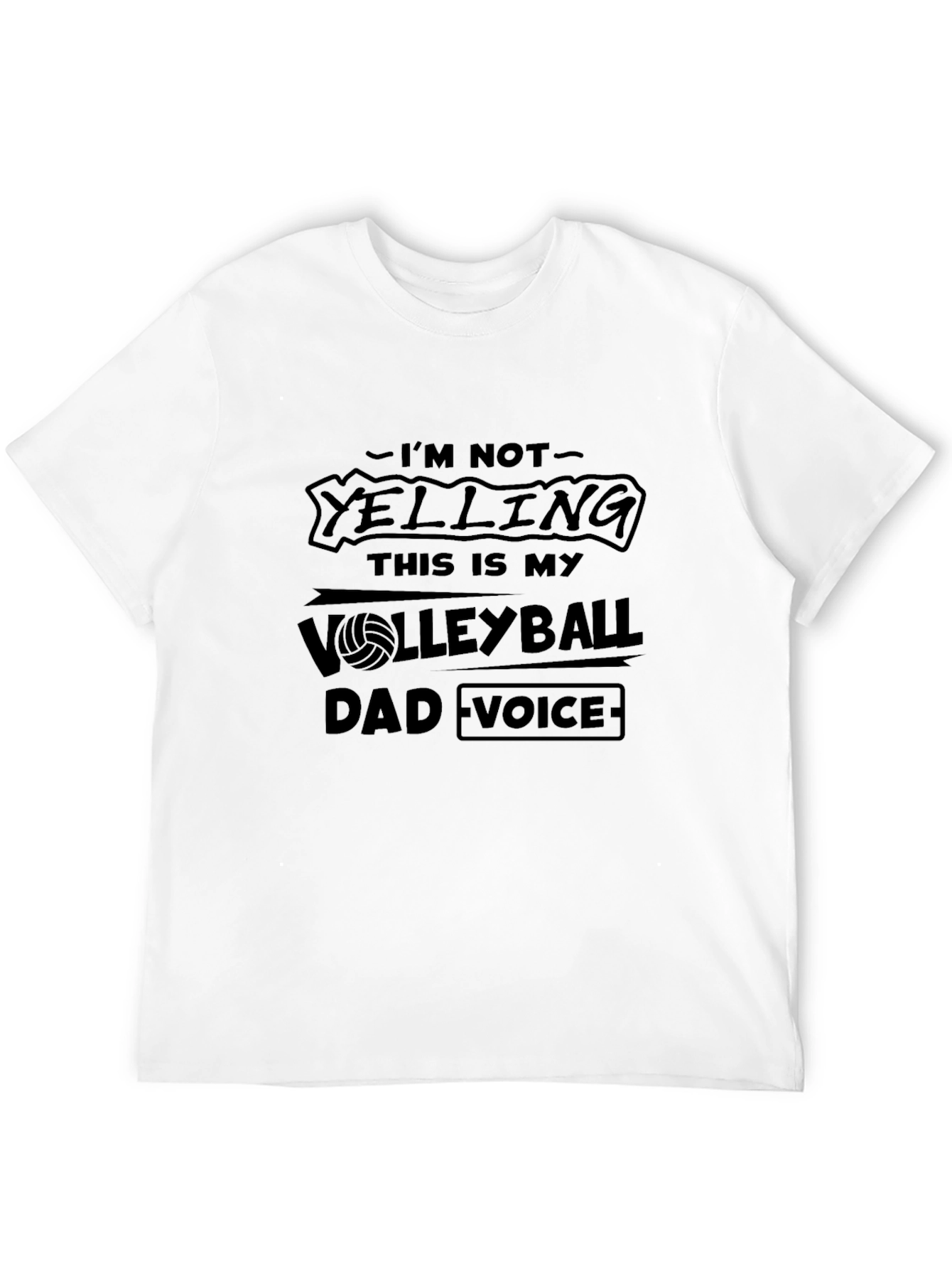 Volleyball Dad Voice Black T-Shirt