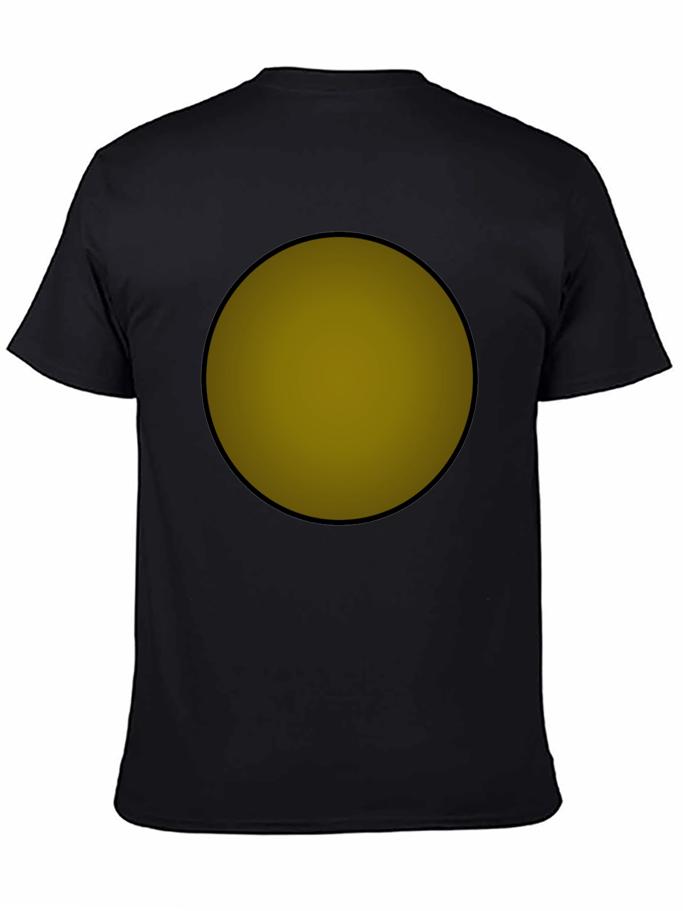 Black T-Shirt with Golden Circle Graphic