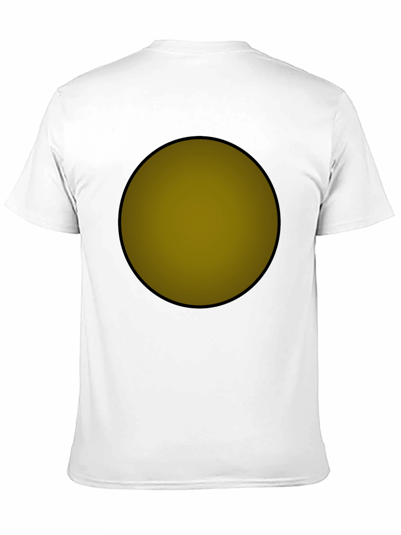 Black T-Shirt with Golden Circle Graphic