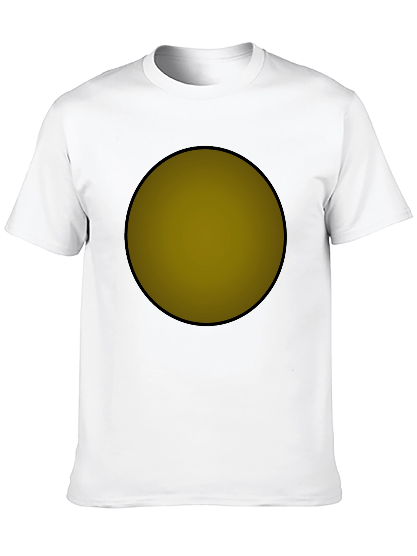 Black T-Shirt with Golden Circle Graphic