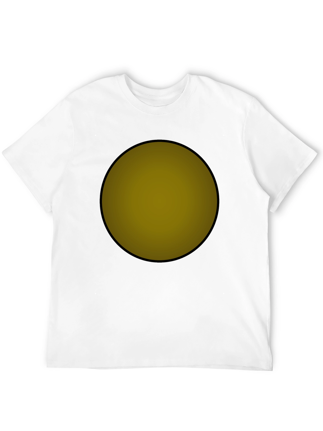 Black T-Shirt with Golden Circle Graphic