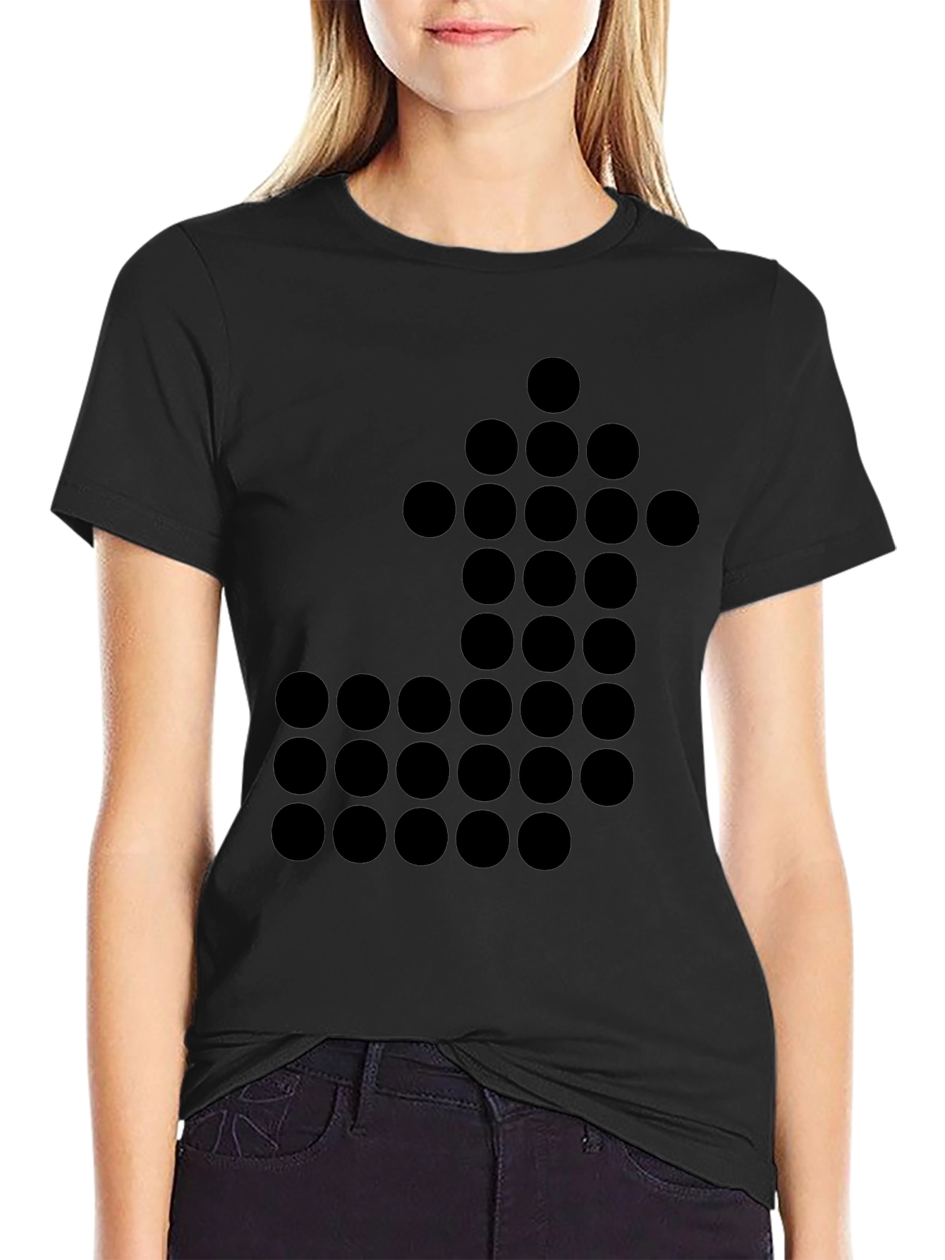 Retro 8-Bit Arrow Black Graphic Tee
