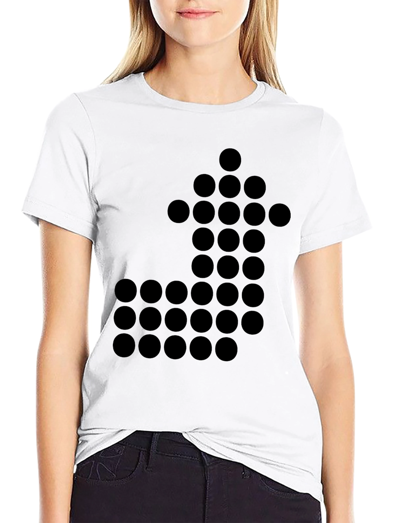 Retro 8-Bit Arrow Black Graphic Tee