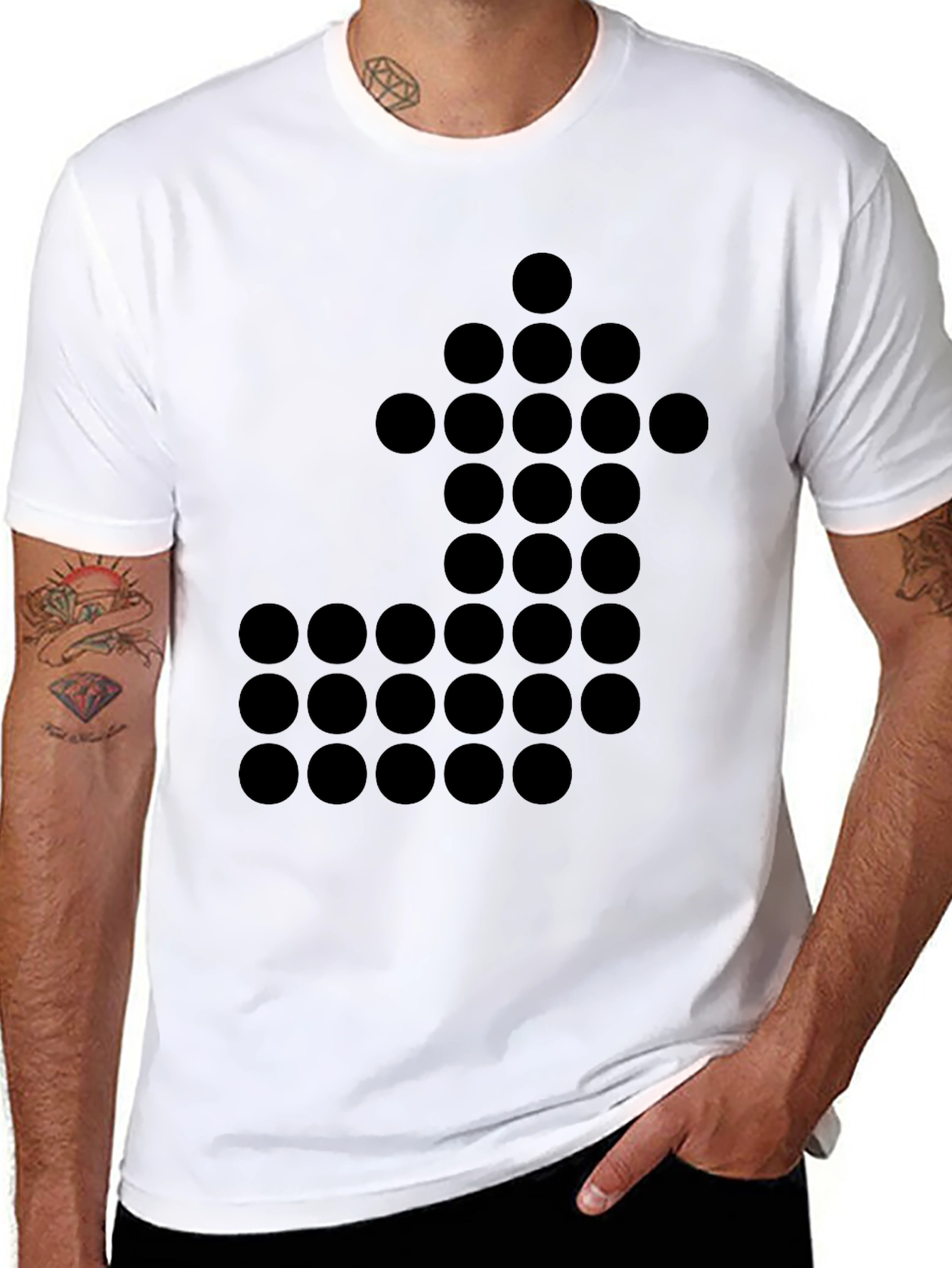 Retro 8-Bit Arrow Black Graphic Tee