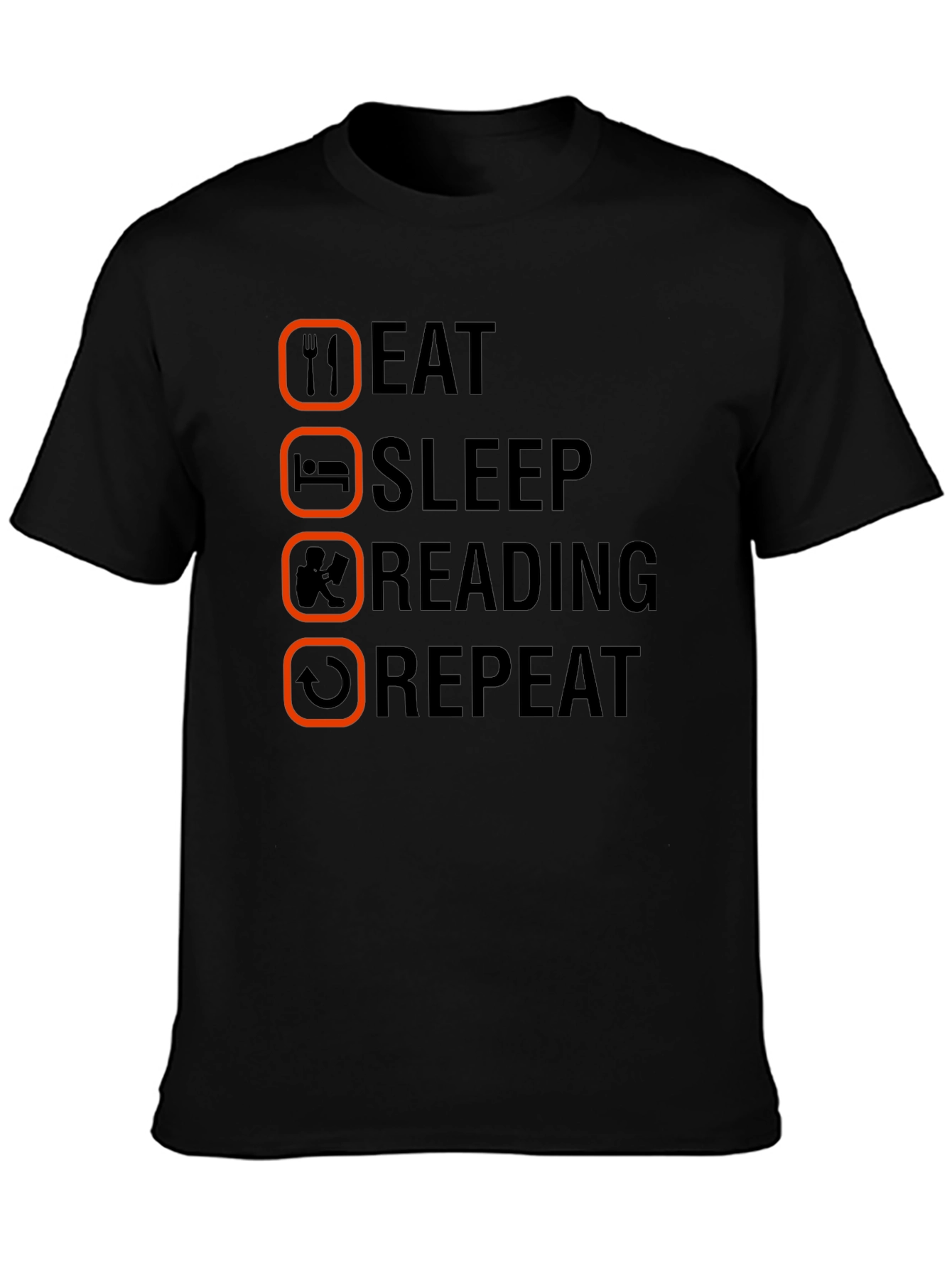 Eat Sleep Reading Repeat T-Shirt - Book Lover Tee