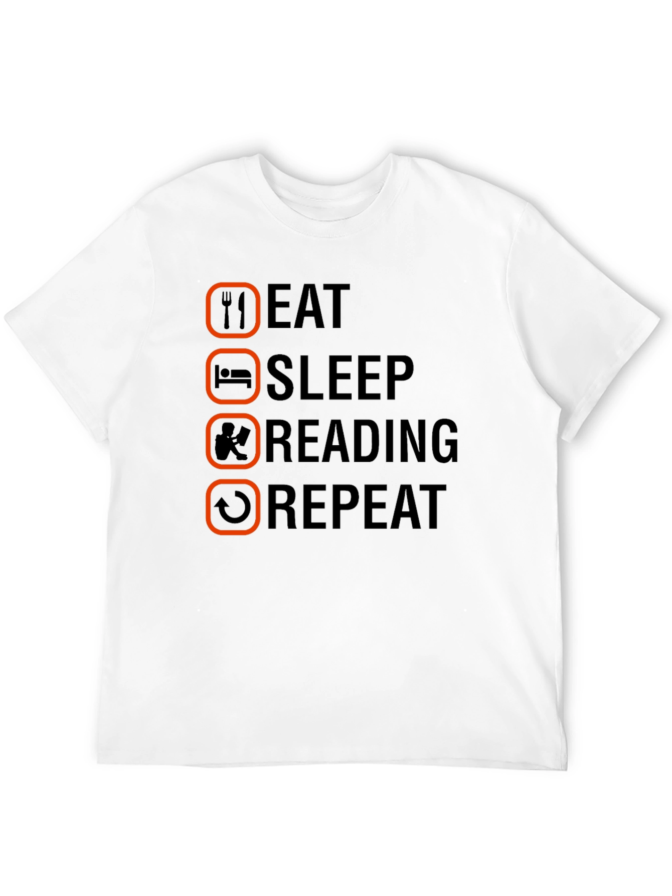 Eat Sleep Reading Repeat T-Shirt - Book Lover Tee