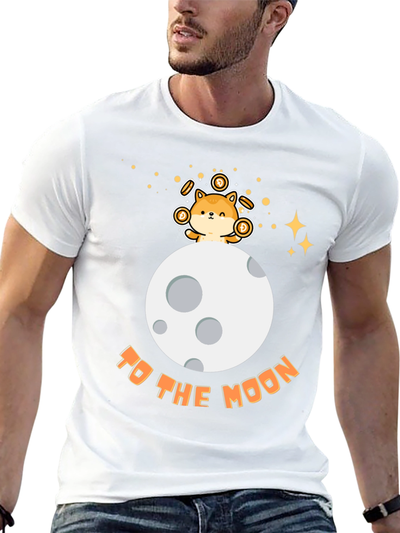 Doge to the Moon Black T-Shirt