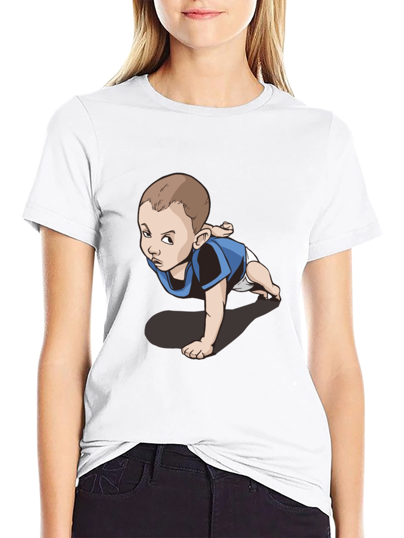 Funny Baby Graphic Tee - Crawling Kid T-Shirt
