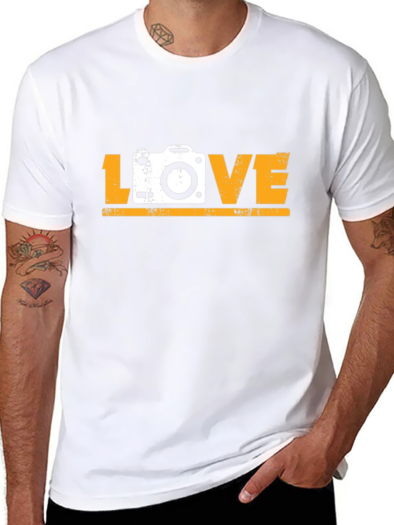 Photographer LOVE Graphic Tee - Black Cotton T-Shirt