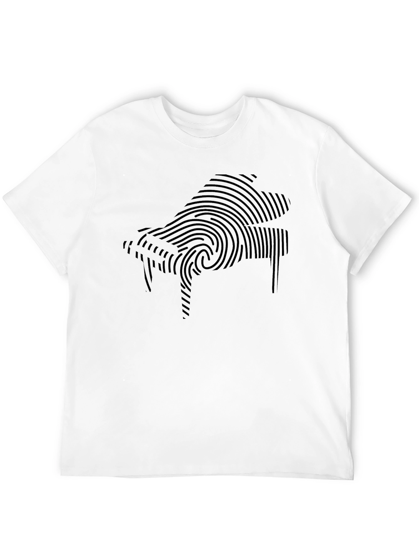 Piano Fingerprint Graphic T-Shirt
