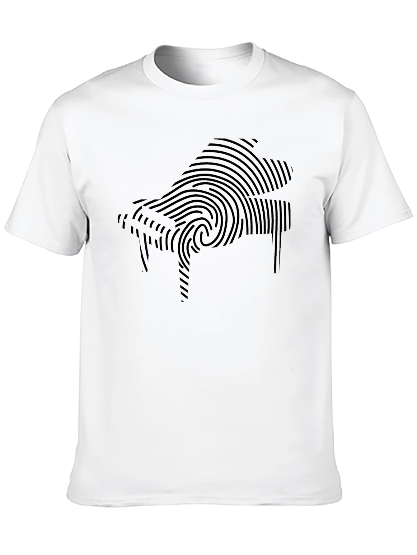 Piano Fingerprint Graphic T-Shirt