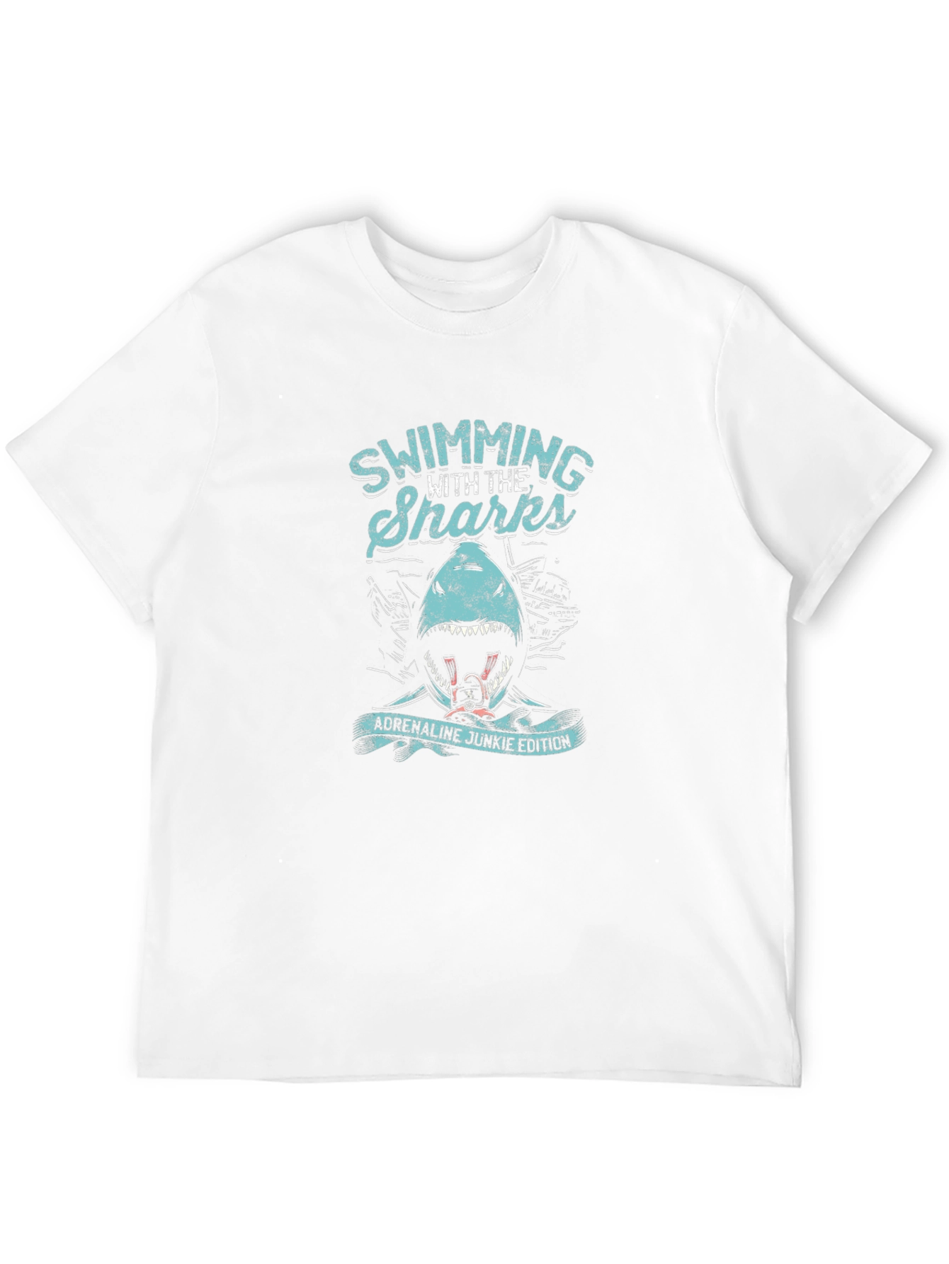 Swimming with Sharks T-Shirt - Adrenaline Junkie Edition