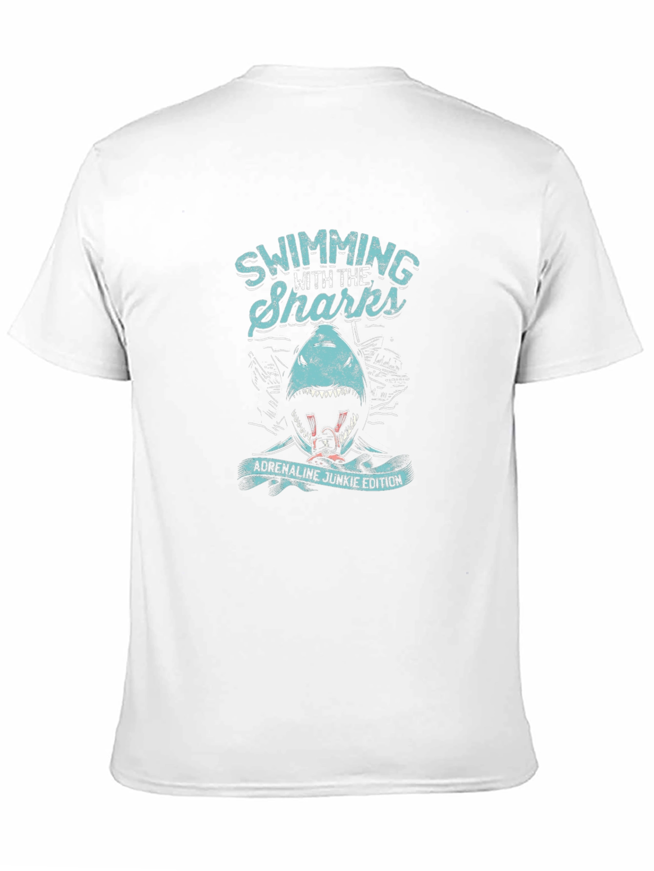 Swimming with Sharks T-Shirt - Adrenaline Junkie Edition