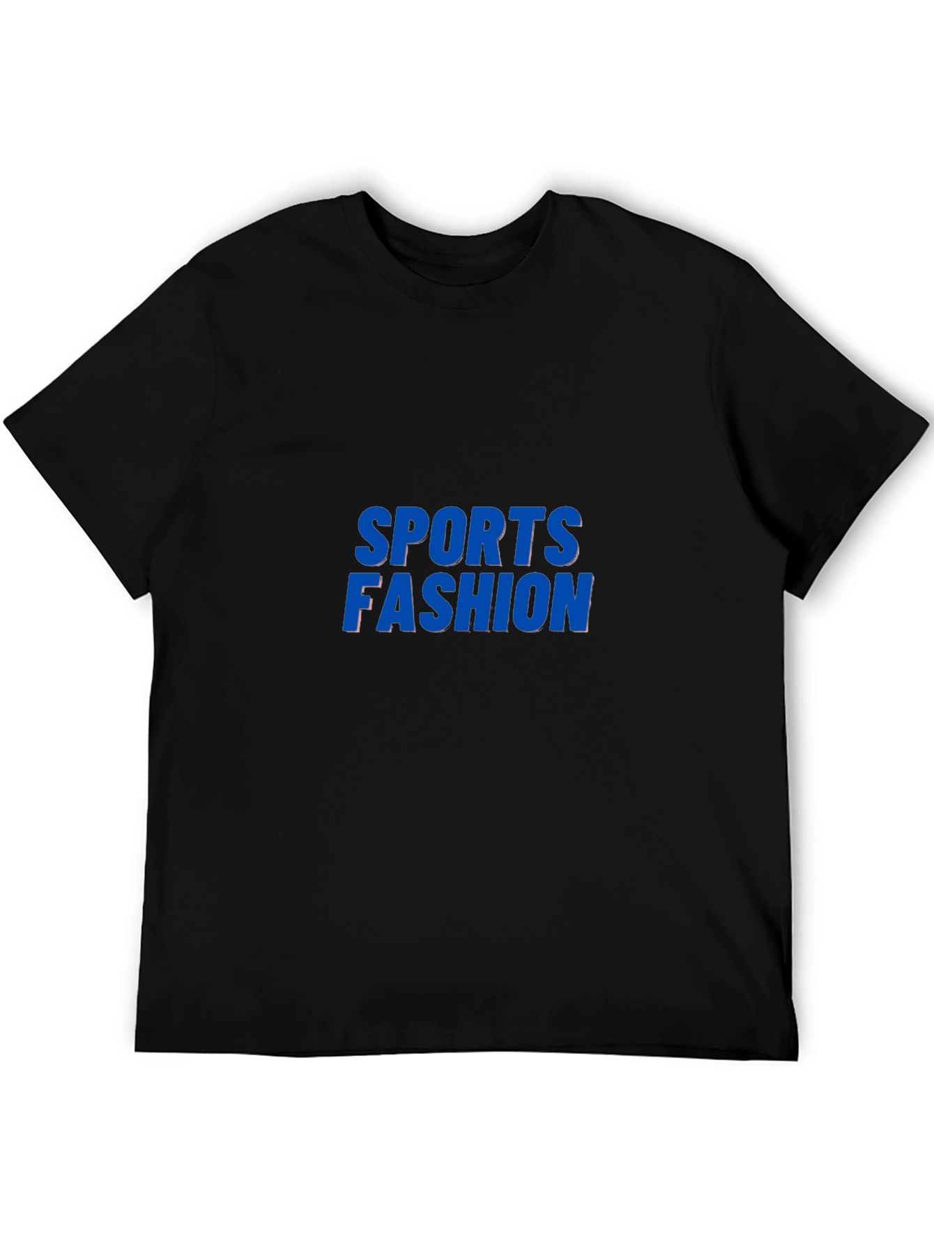 Mens Black Sports Fashion Graphic Tee