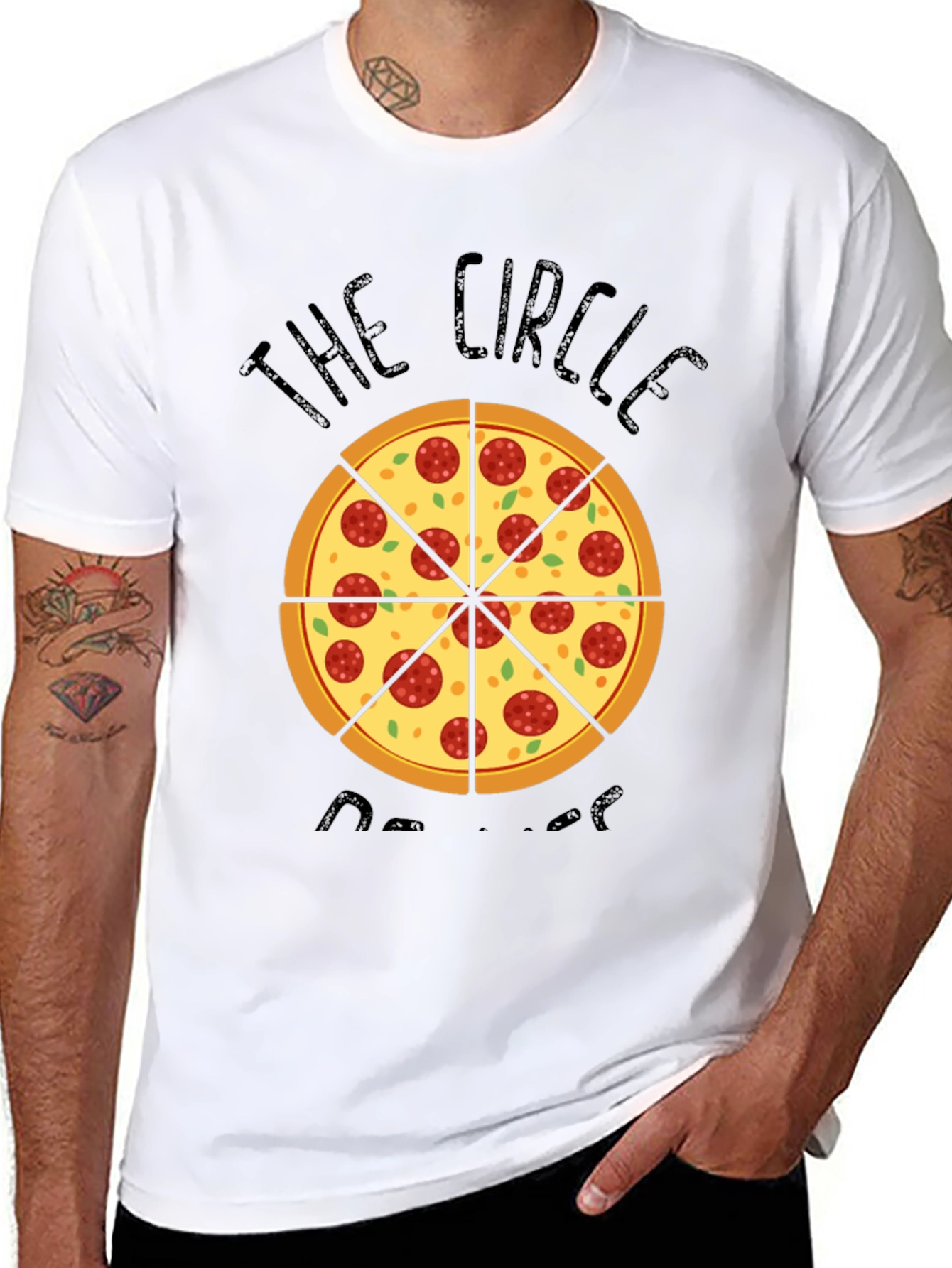 The Circle of Pizza Funny T-Shirt
