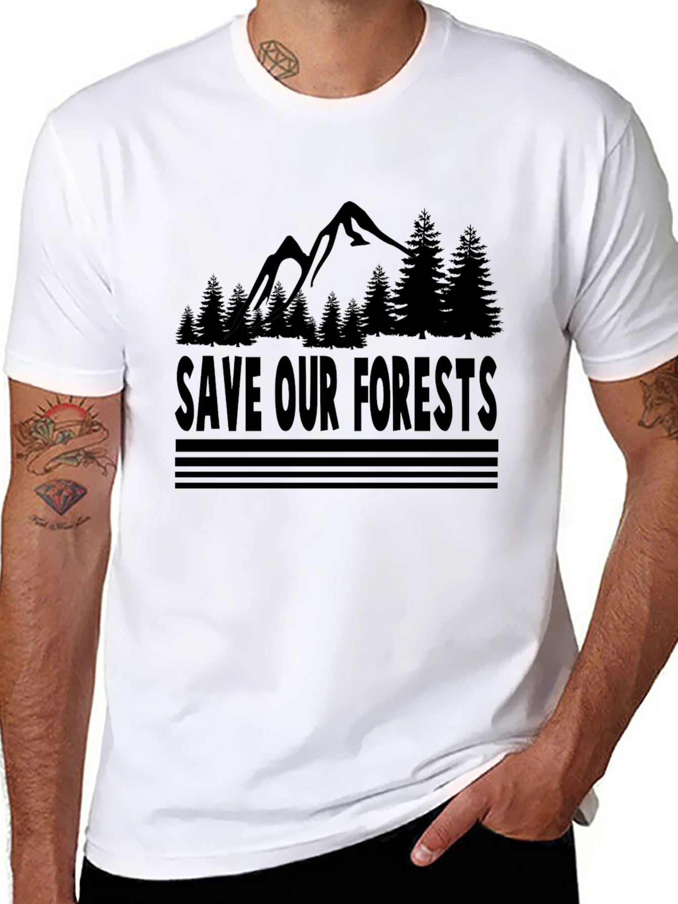 Save Our Forests Graphic Tee - Black