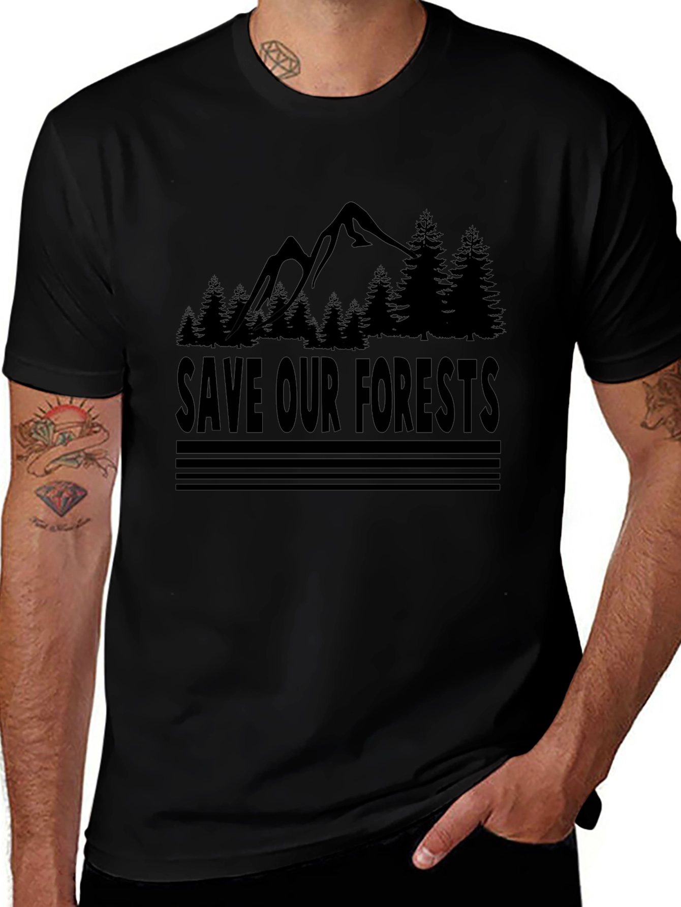 Save Our Forests Graphic Tee - Black
