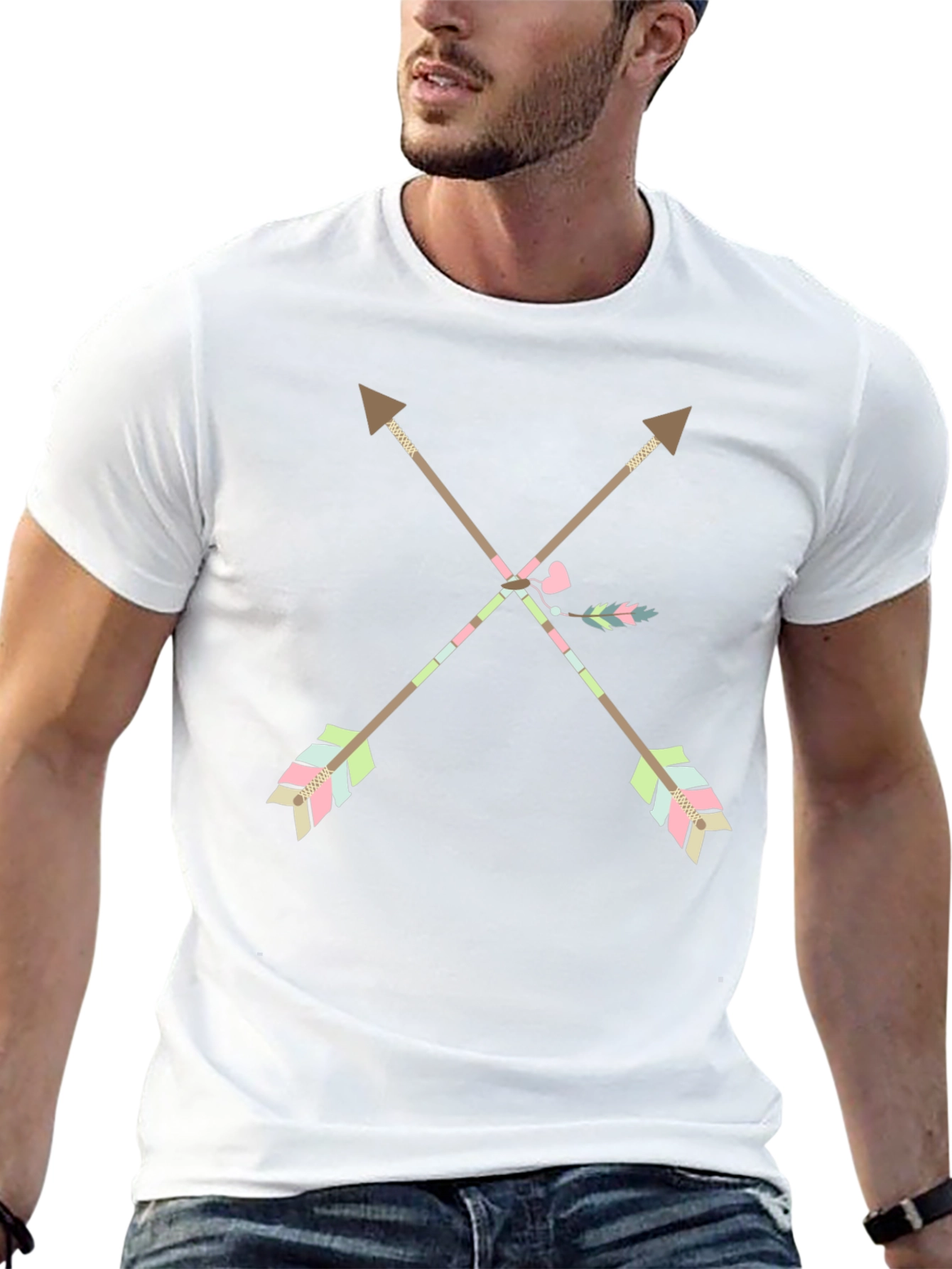 Crossed Arrows Graphic Tee - Trendy Casual Wear