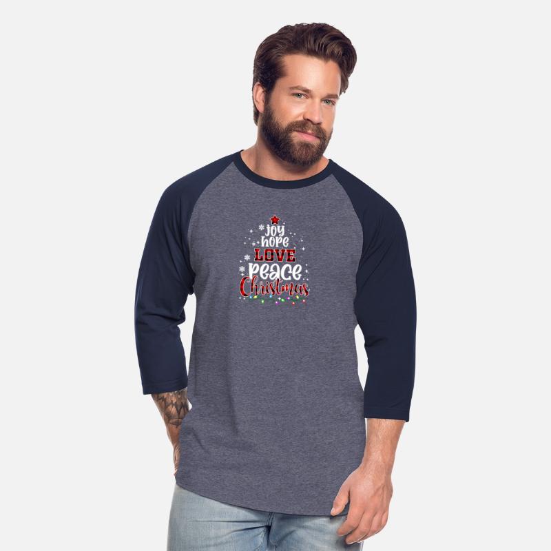 Joy Hope Love Peace Christmas Red Buffalo Plaid