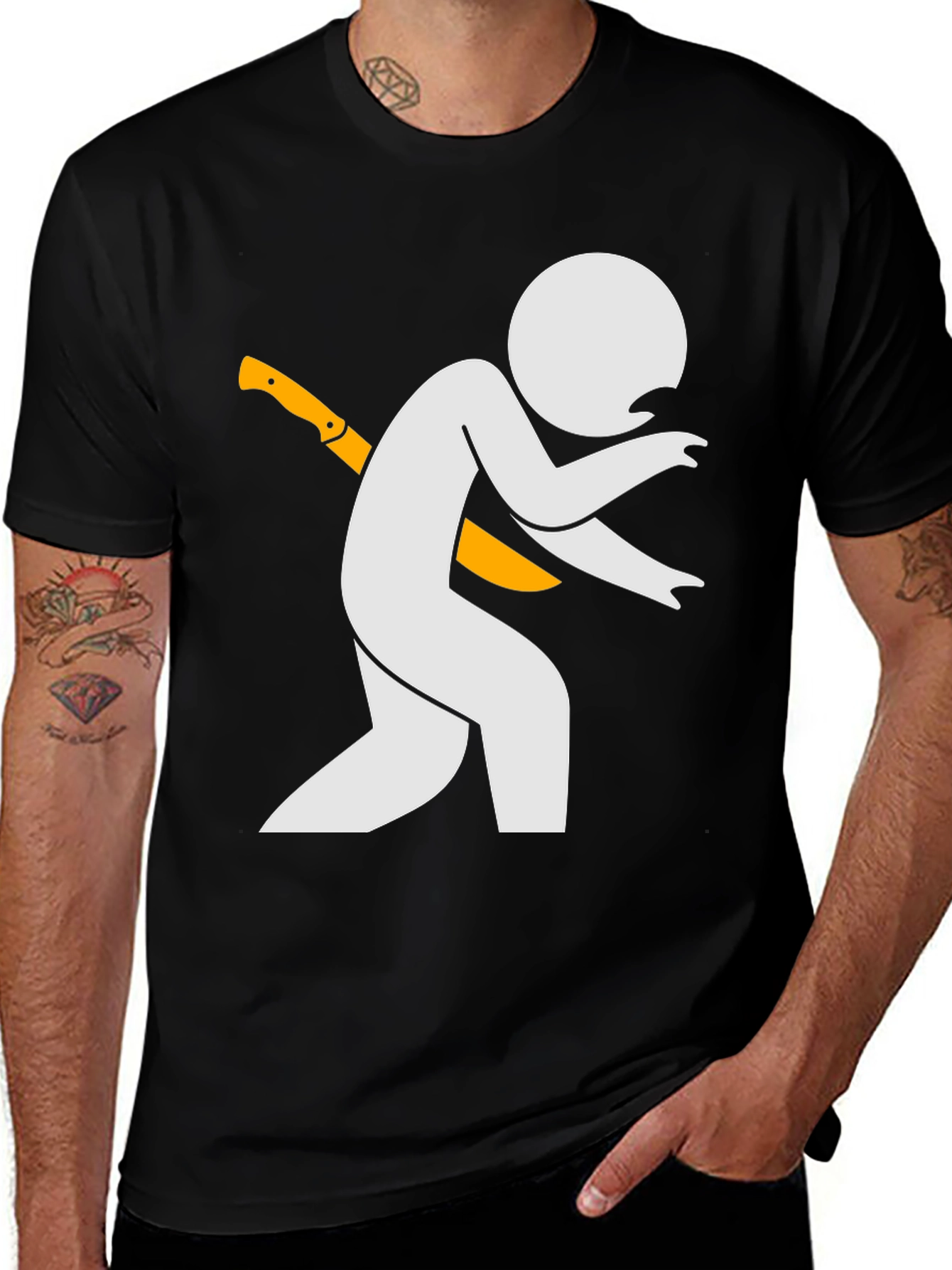 Stabbed in the Back Humor T-Shirt