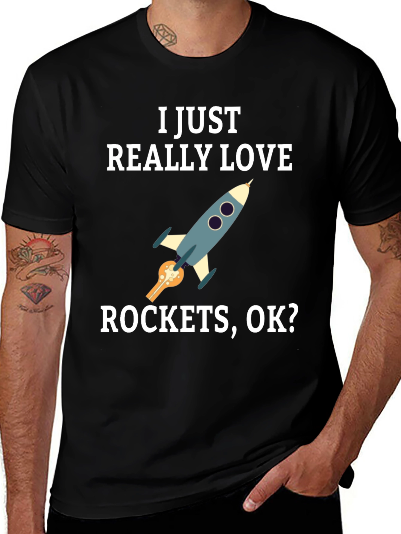 I Love Rockets Graphic T-Shirt